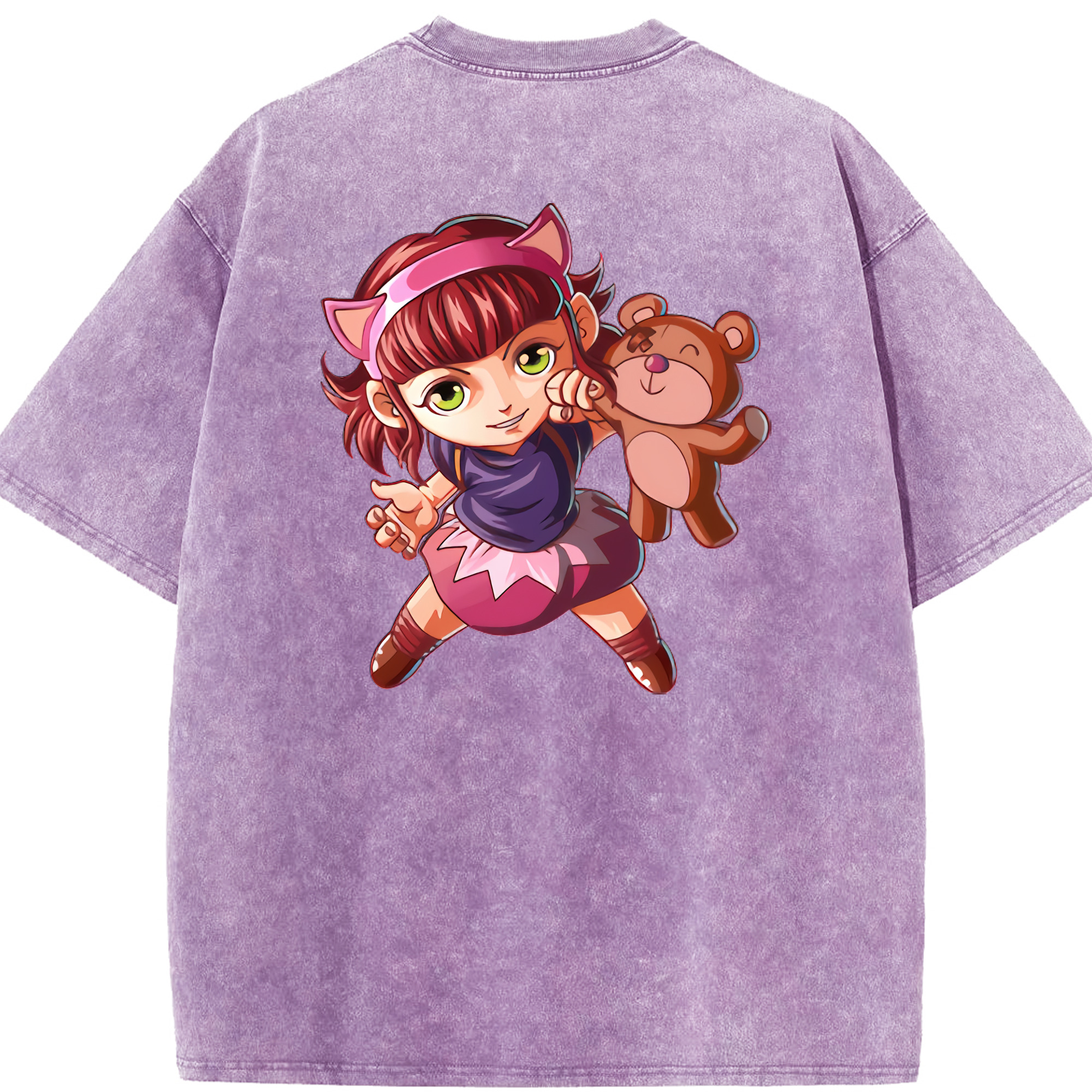 リーグ・オブ・レジェンド League of Legends LOL 綿100% ヴィンテージ風 半袖Tシャツ（背面プリント）