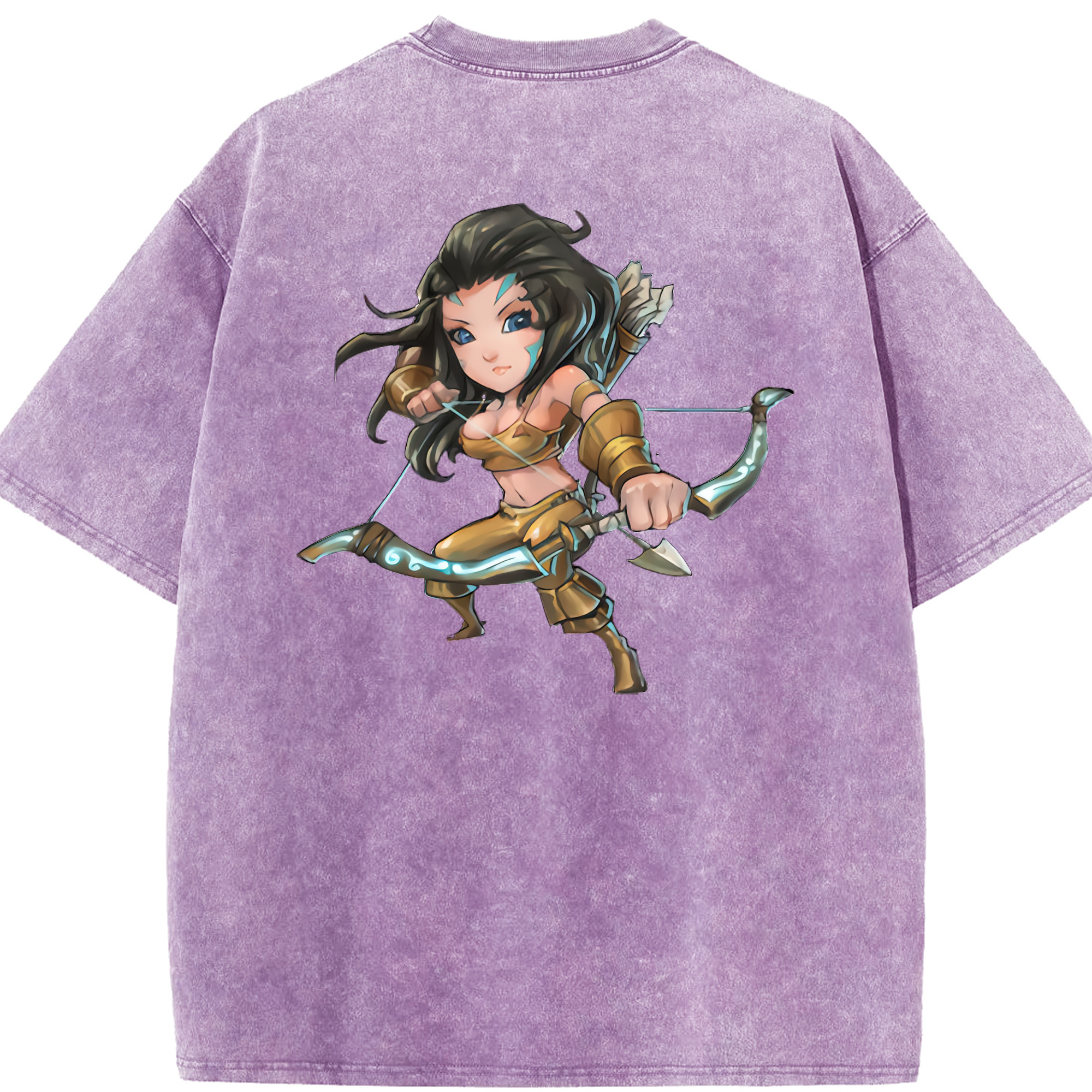 リーグ・オブ・レジェンド League of Legends LOL 綿100% ヴィンテージ風 半袖Tシャツ（背面プリント）