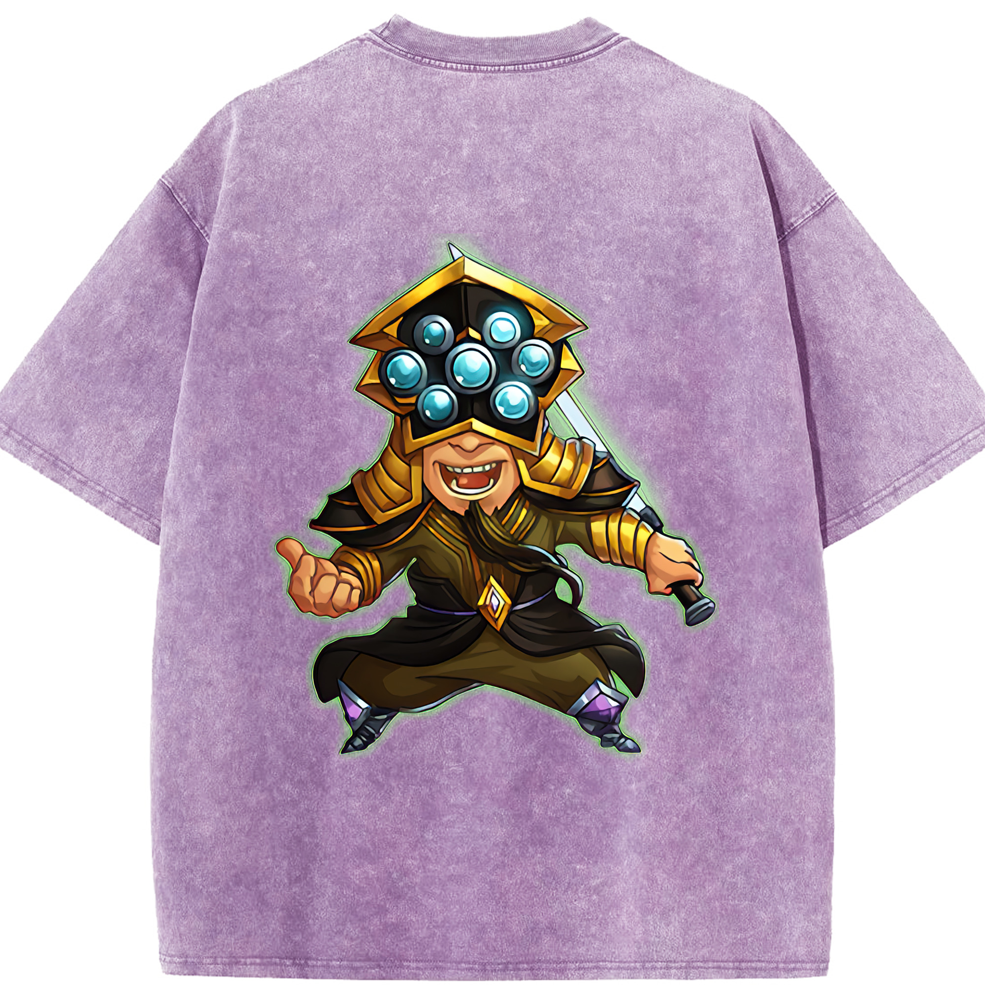 リーグ・オブ・レジェンド League of Legends LOL 綿100% ヴィンテージ風 半袖Tシャツ（背面プリント）