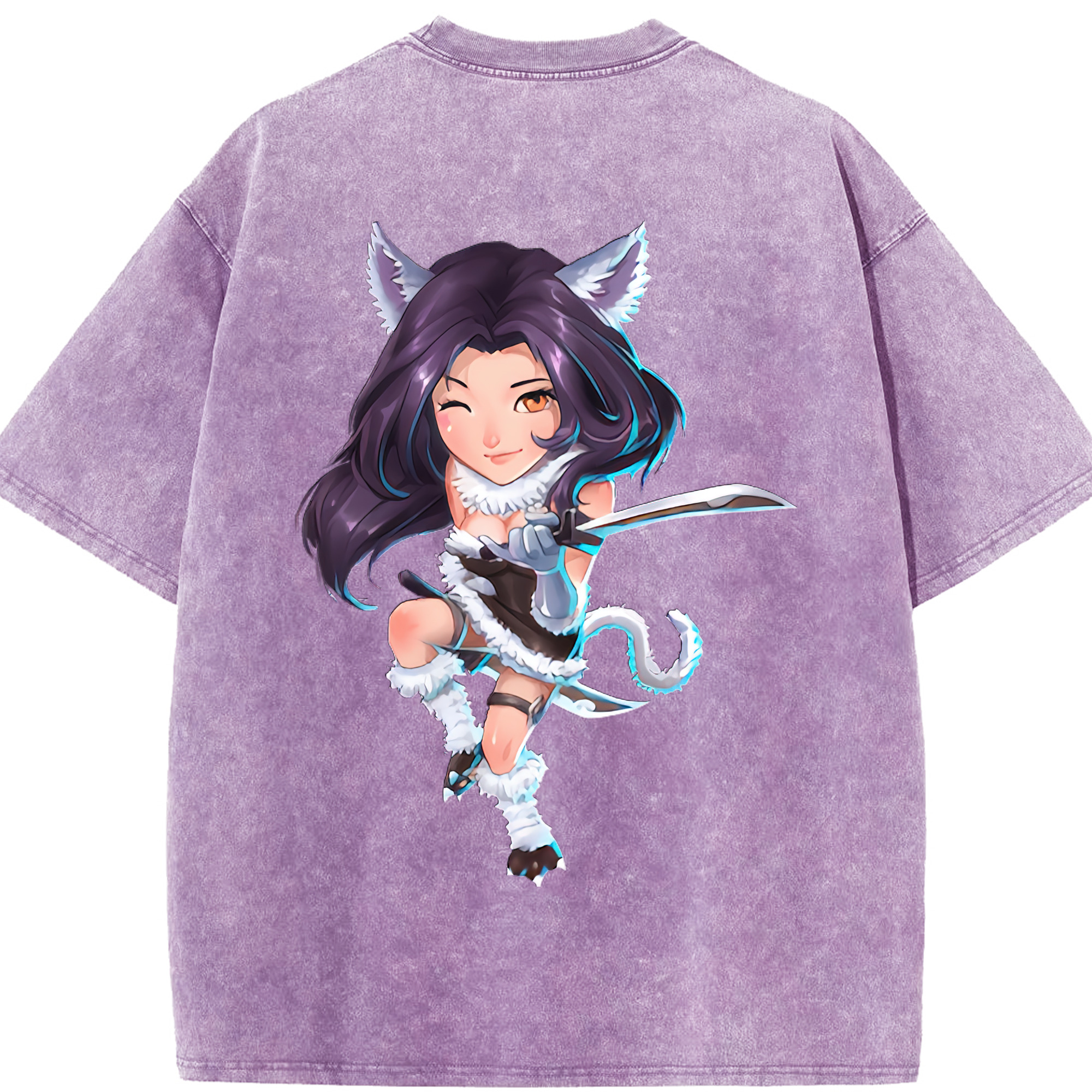 リーグ・オブ・レジェンド League of Legends LOL 綿100% ヴィンテージ風 半袖Tシャツ（背面プリント）