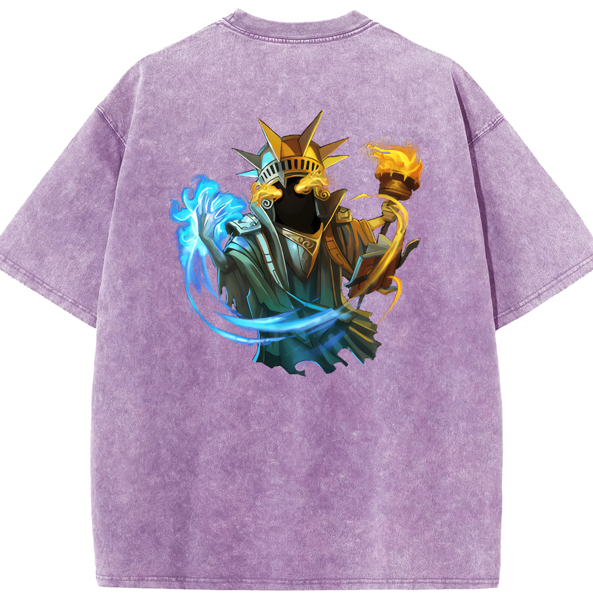 リーグ・オブ・レジェンド League of Legends LOL 綿100% ヴィンテージ風 半袖Tシャツ（背面プリント）