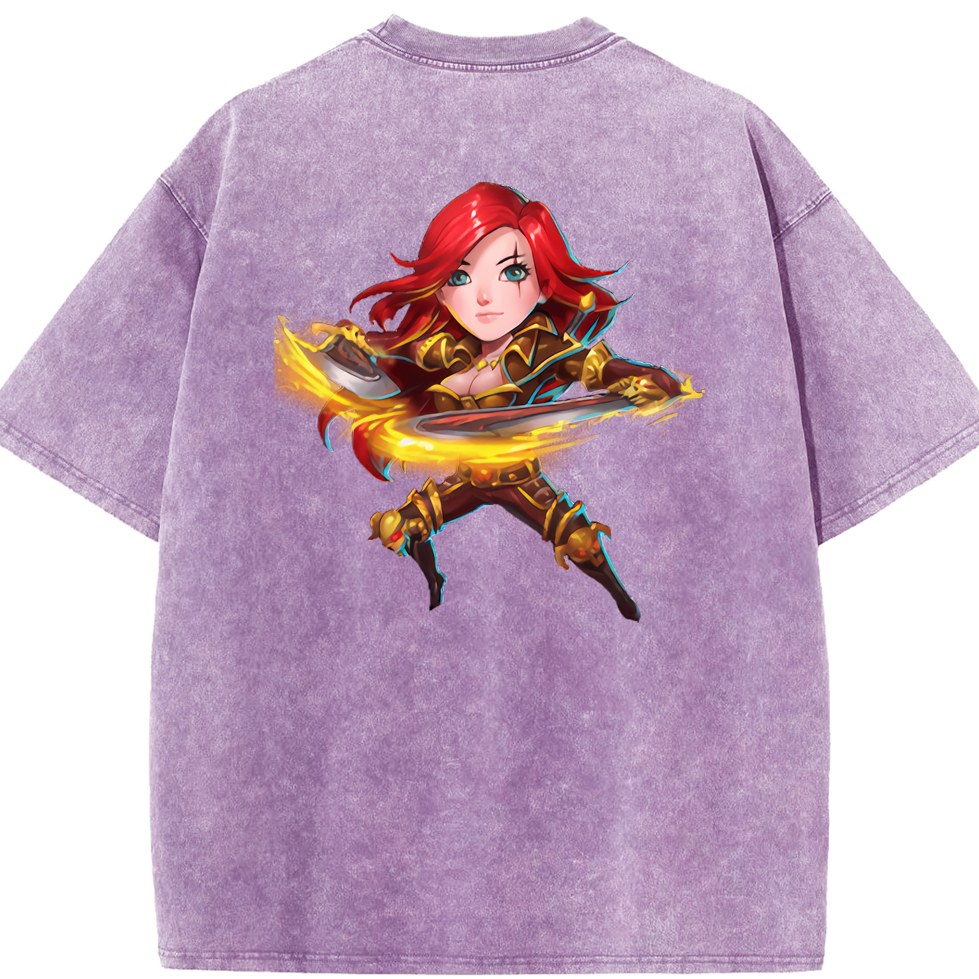 （画像用） リーグ・オブ・レジェンド League of Legends LOL 綿100% ヴィンテージ風 半袖Tシャツ（背面プリント）