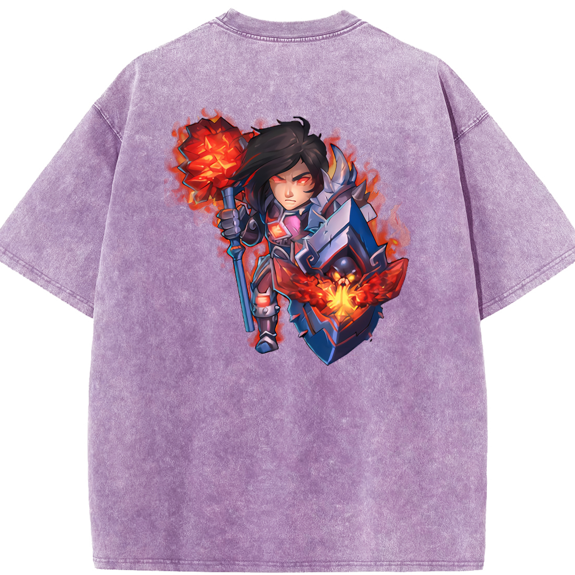 リーグ・オブ・レジェンド League of Legends LOL 綿100% ヴィンテージ風 半袖Tシャツ（背面プリント）