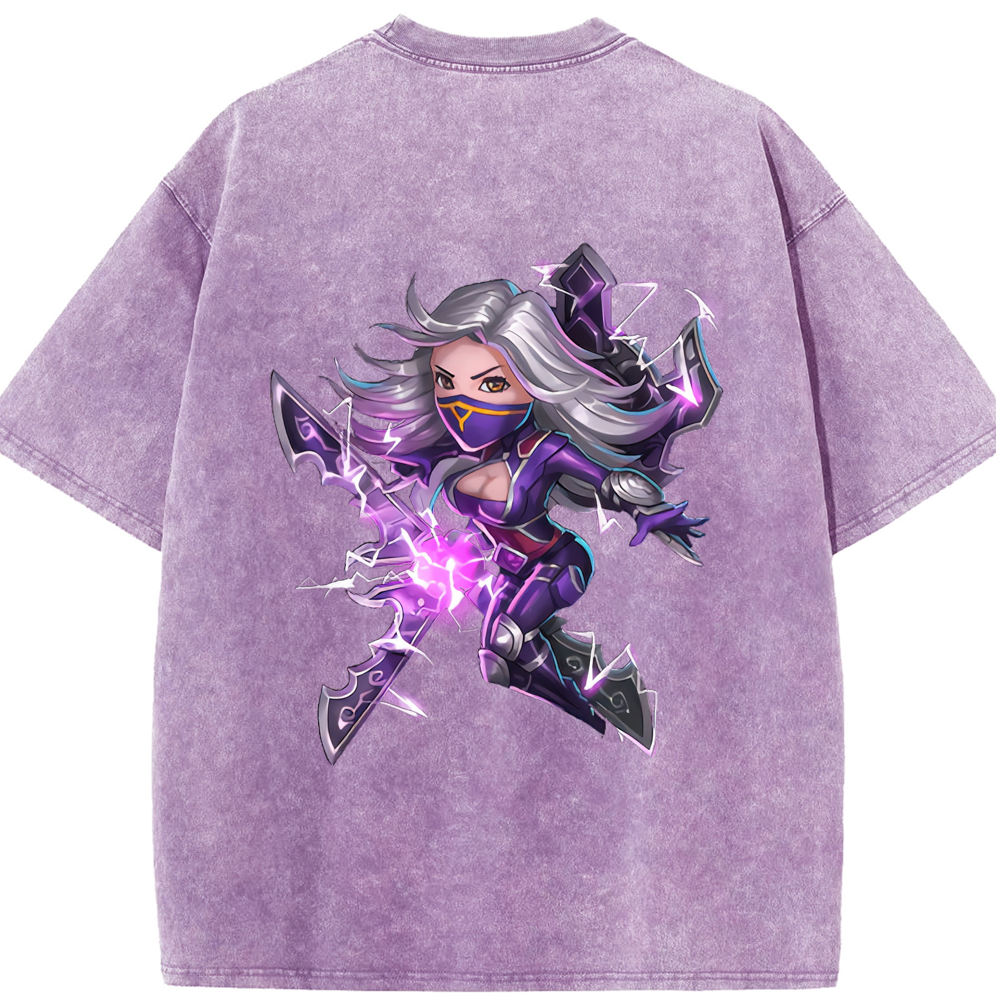 リーグ・オブ・レジェンド League of Legends LOL 綿100% ヴィンテージ風 半袖Tシャツ（背面プリント）