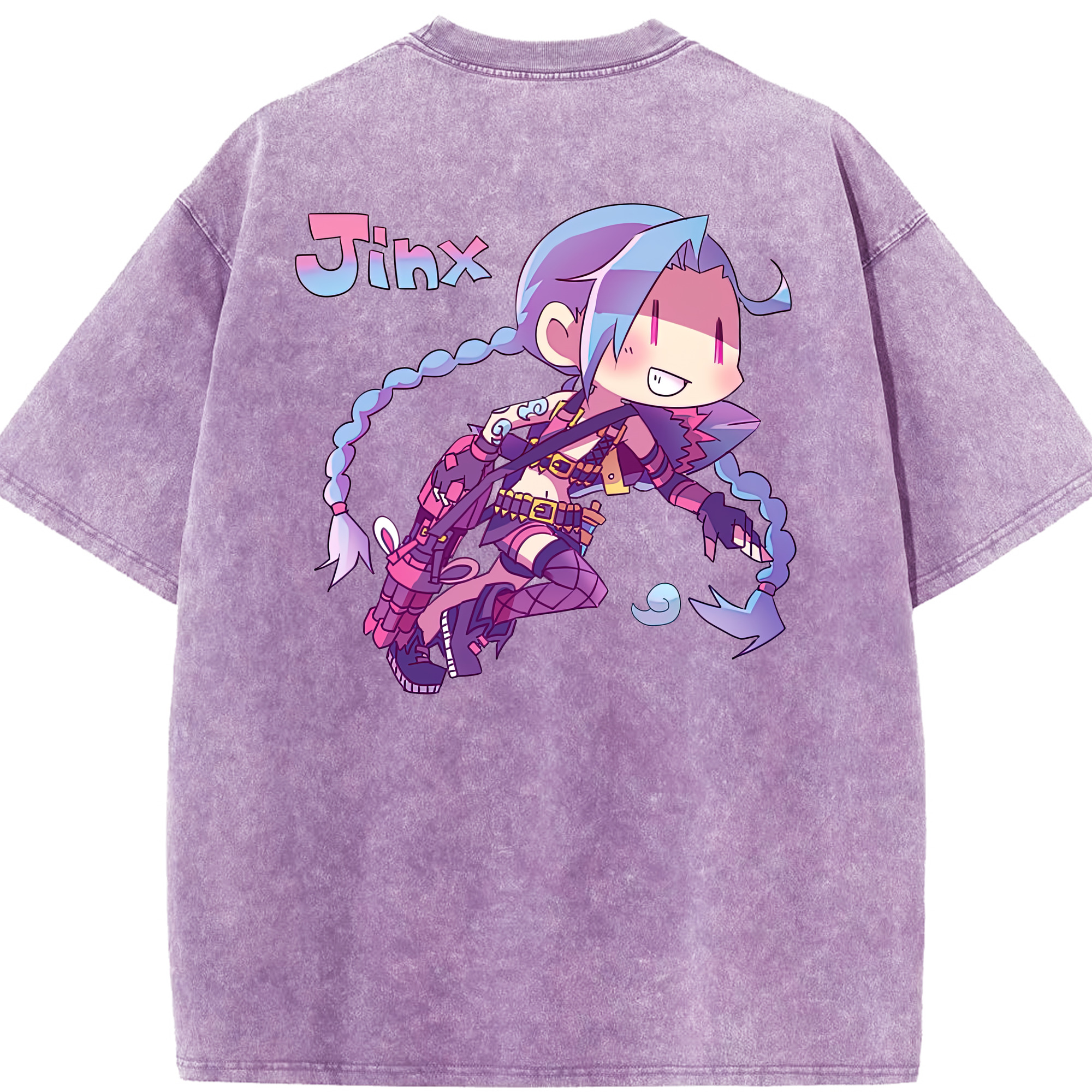 リーグ・オブ・レジェンド League of Legends LOL 綿100% ヴィンテージ風 半袖Tシャツ（背面プリント）