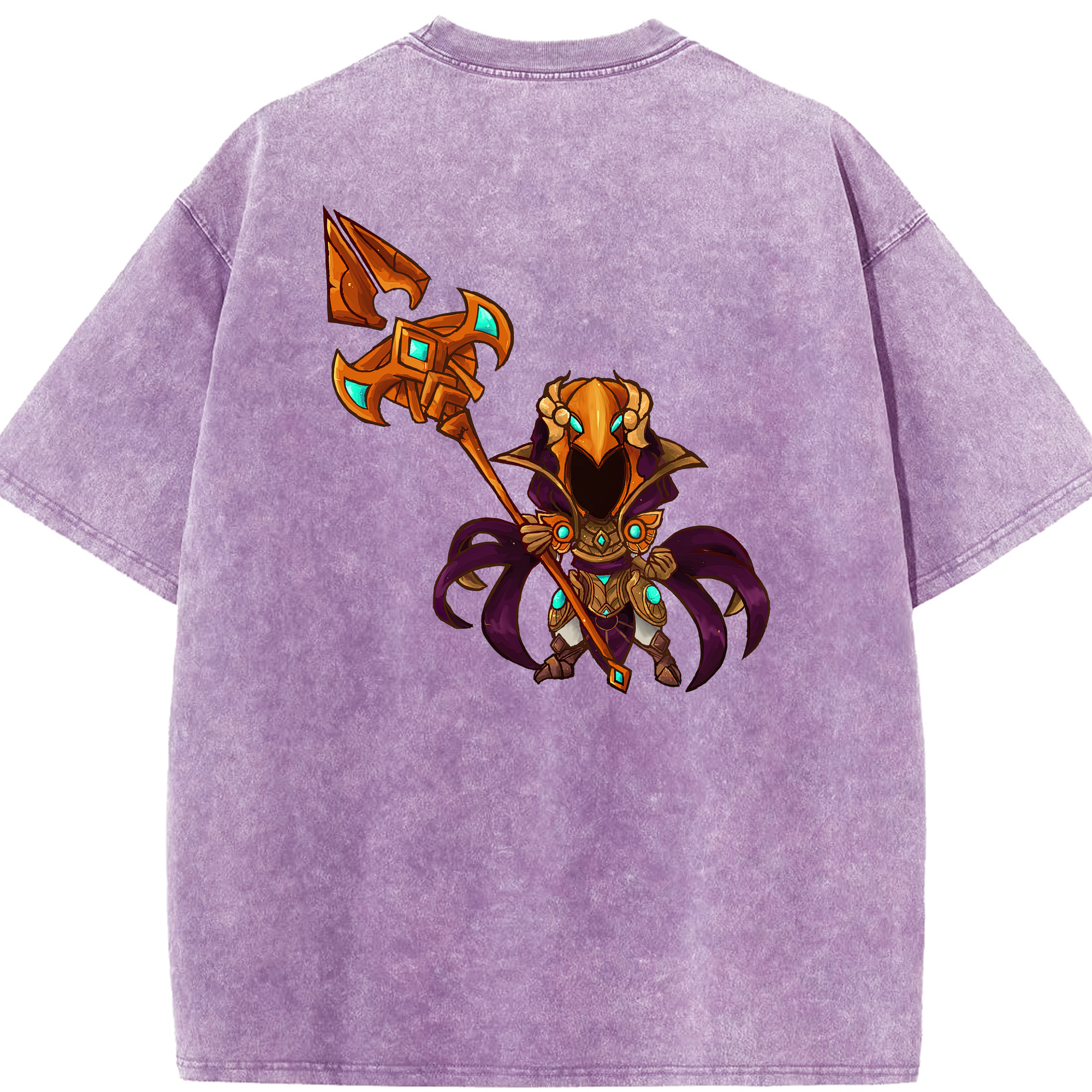リーグ・オブ・レジェンド League of Legends LOL 綿100% ヴィンテージ風 半袖Tシャツ（背面プリント）