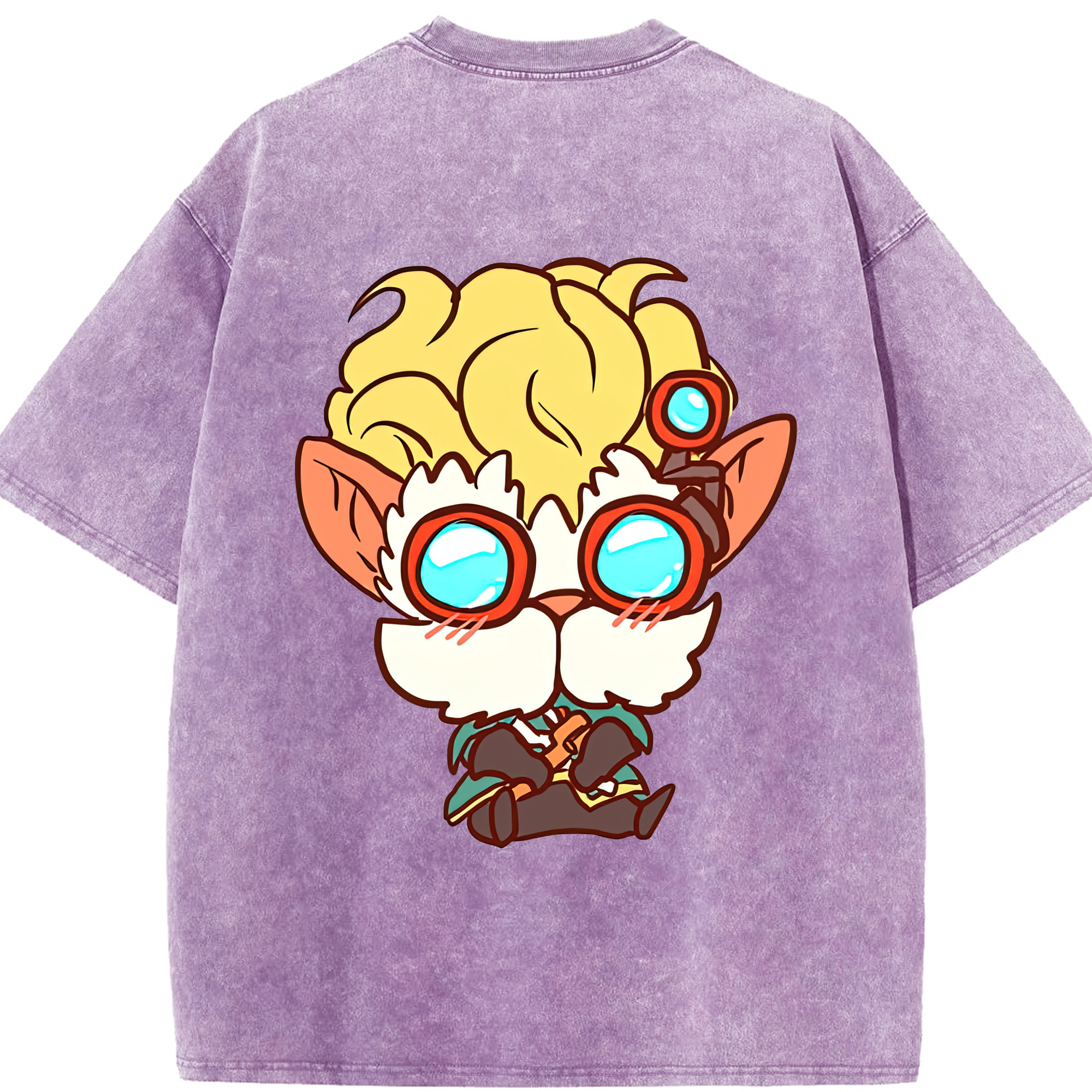 リーグ・オブ・レジェンド League of Legends LOL 綿100% ヴィンテージ風 半袖Tシャツ（背面プリント）
