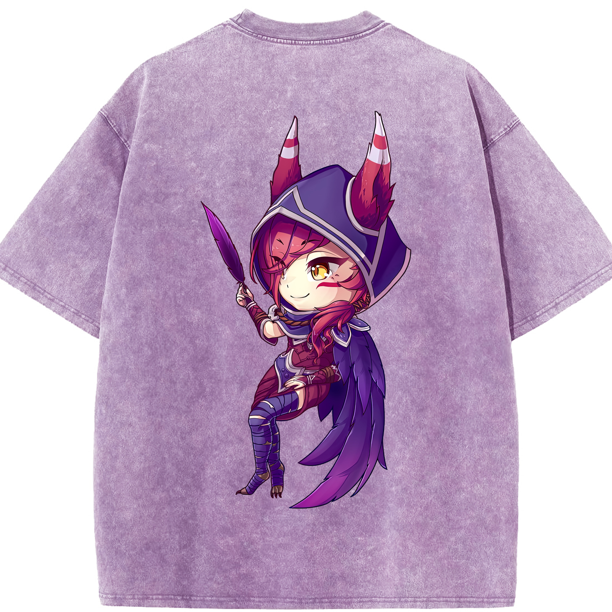 リーグ・オブ・レジェンド League of Legends LOL 綿100% ヴィンテージ風 半袖Tシャツ（背面プリント）