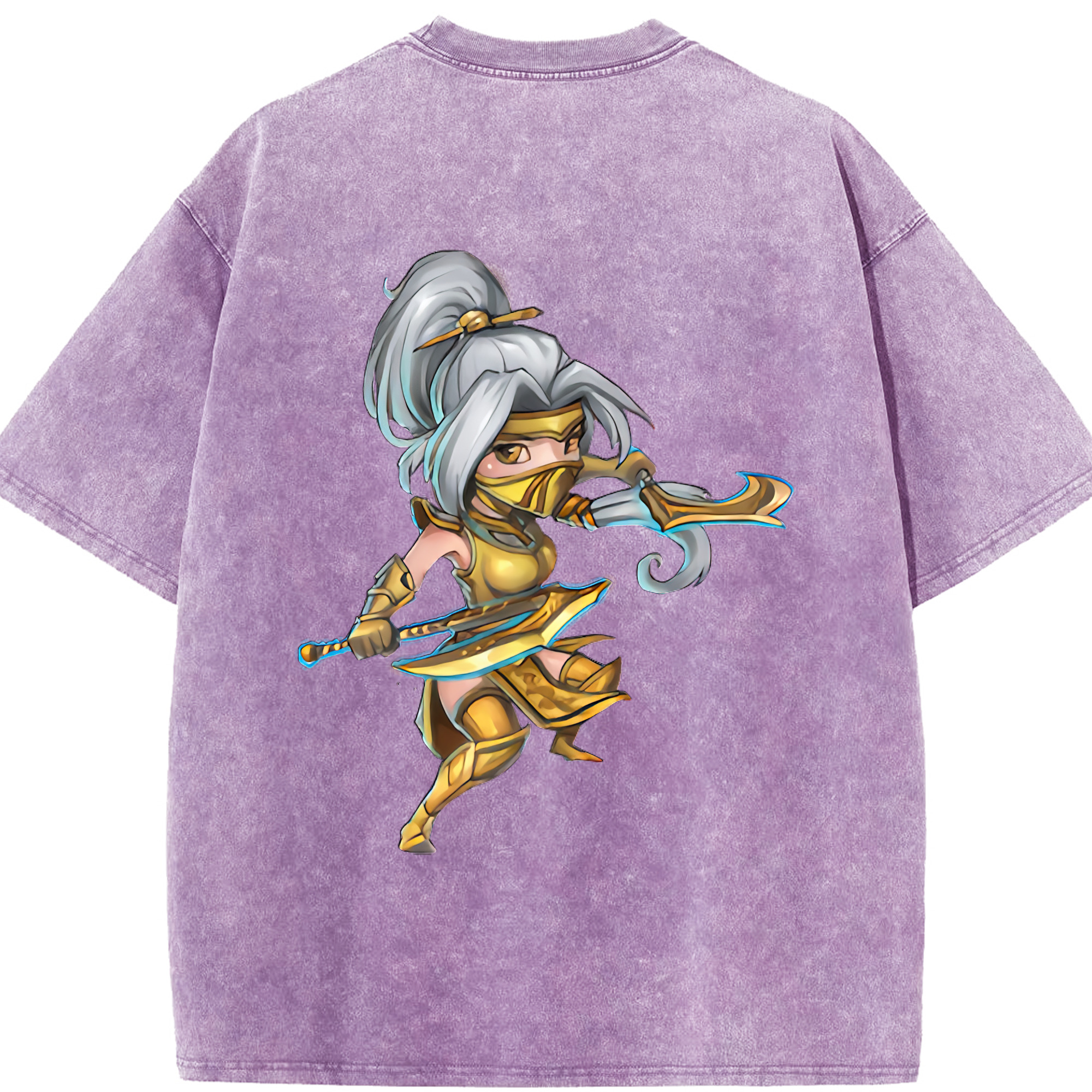 リーグ・オブ・レジェンド League of Legends LOL 綿100% ヴィンテージ風 半袖Tシャツ（背面プリント）