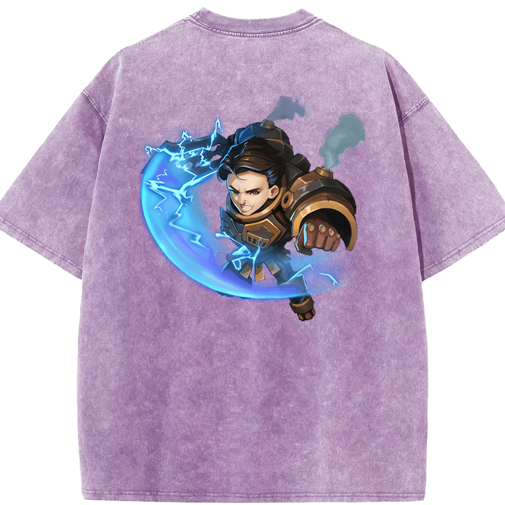 リーグ・オブ・レジェンド League of Legends LOL 綿100% ヴィンテージ風 半袖Tシャツ（背面プリント）