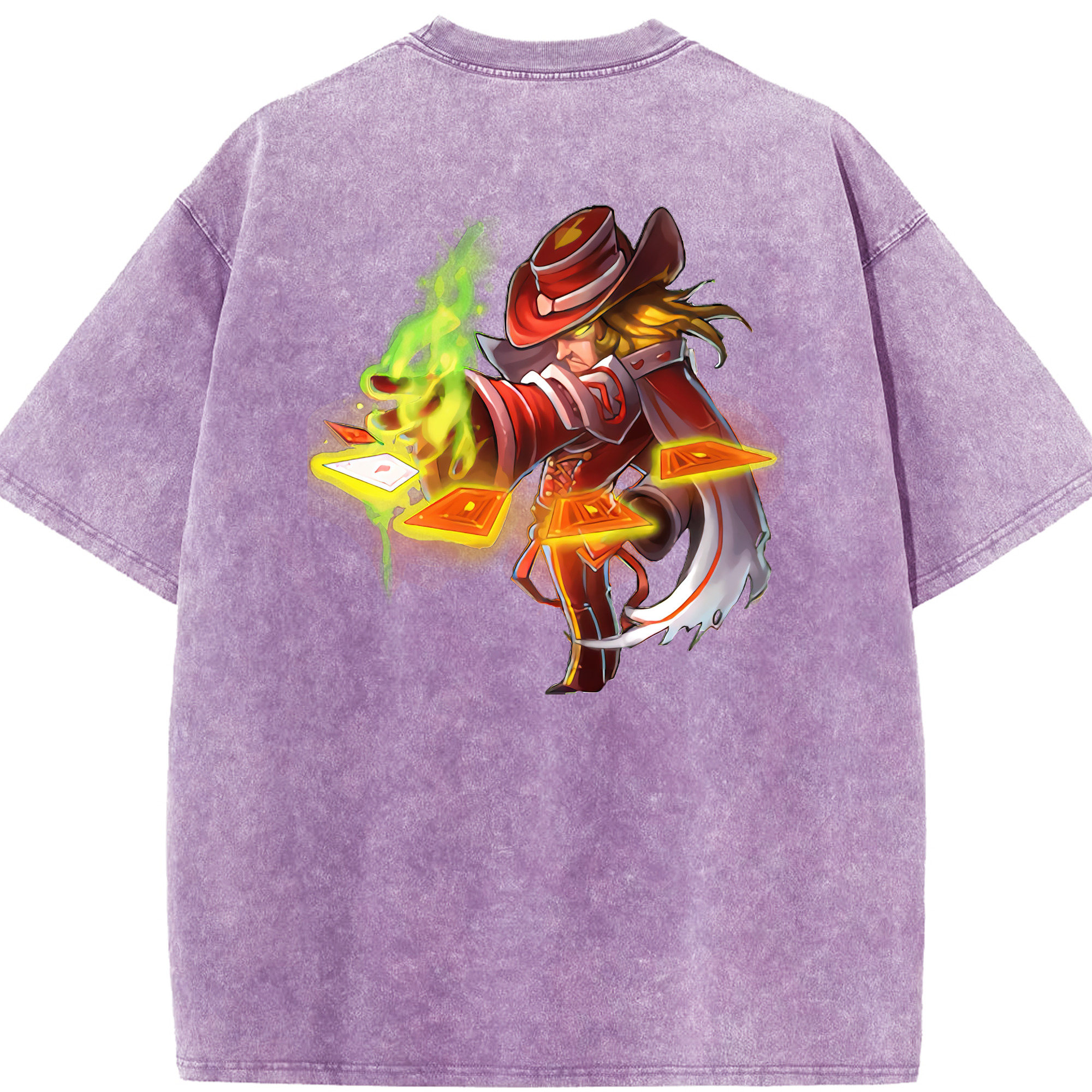 リーグ・オブ・レジェンド League of Legends LOL 綿100% ヴィンテージ風 半袖Tシャツ（背面プリント）