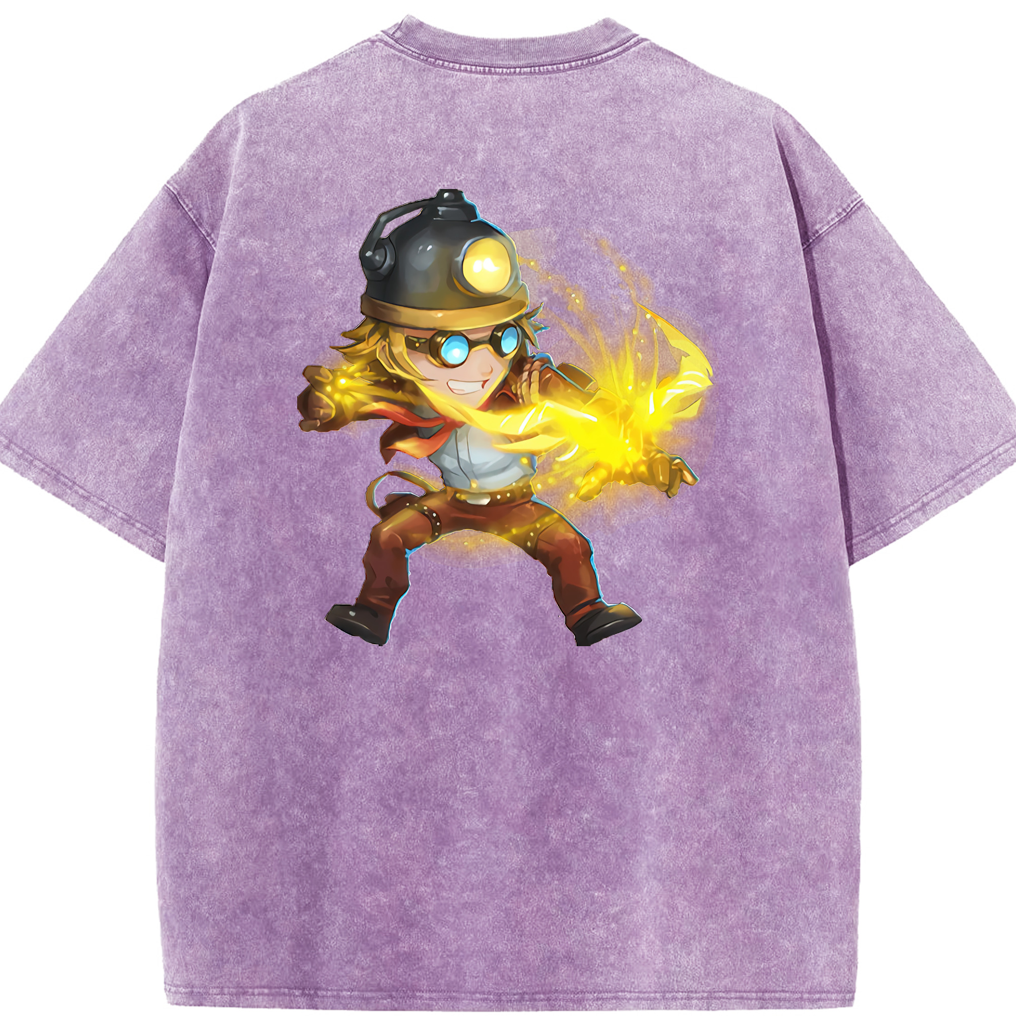 リーグ・オブ・レジェンド League of Legends LOL 綿100% ヴィンテージ風 半袖Tシャツ（背面プリント）