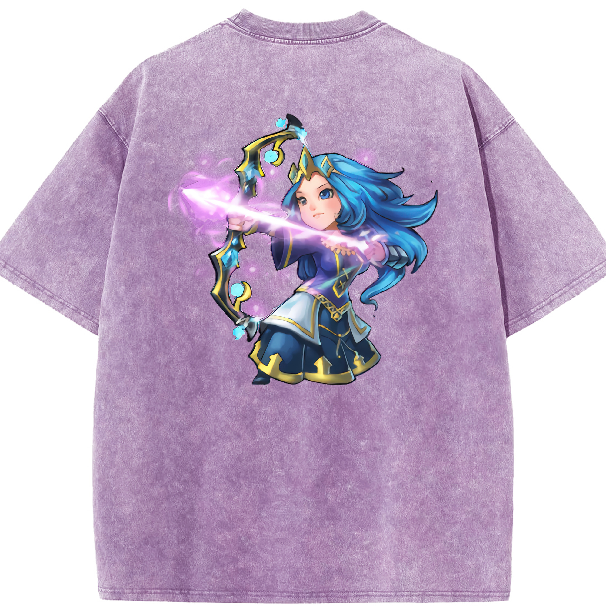 リーグ・オブ・レジェンド League of Legends LOL 綿100% ヴィンテージ風 半袖Tシャツ（背面プリント）