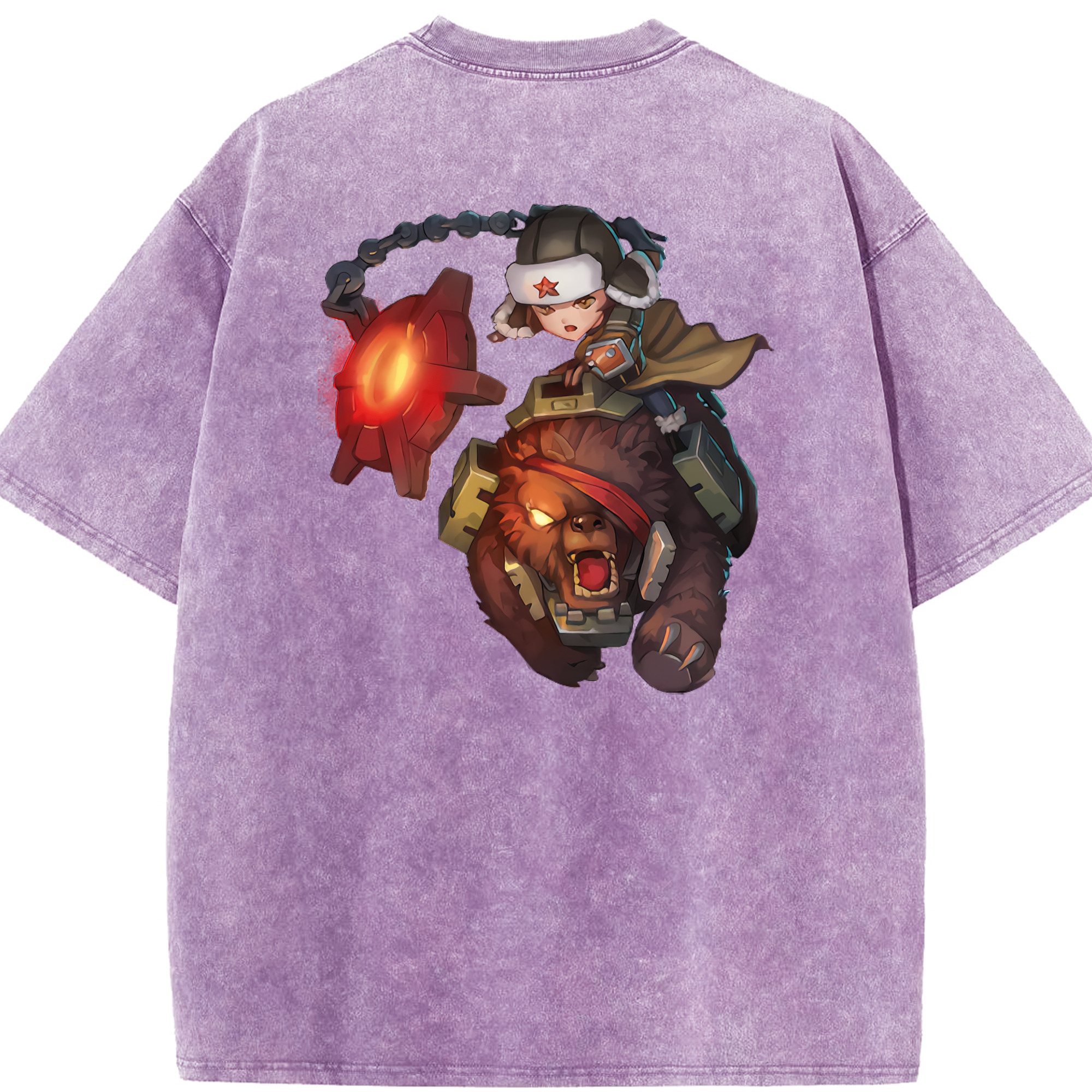 リーグ・オブ・レジェンド League of Legends LOL 綿100% ヴィンテージ風 半袖Tシャツ（背面プリント）