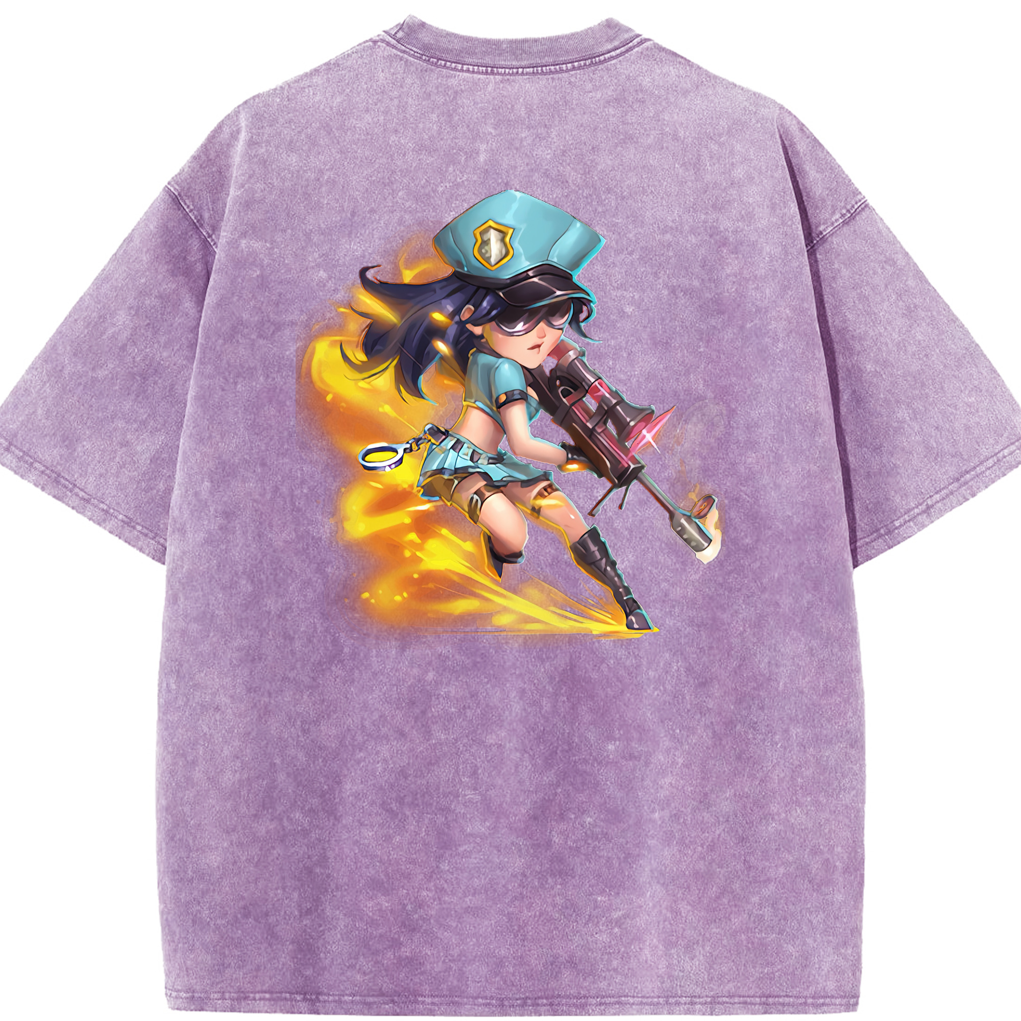 リーグ・オブ・レジェンド League of Legends LOL 綿100% ヴィンテージ風 半袖Tシャツ（背面プリント）