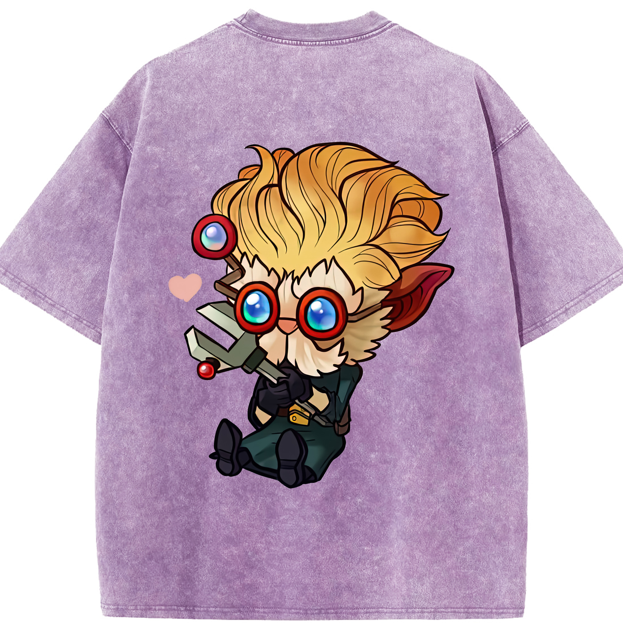 リーグ・オブ・レジェンド League of Legends LOL 綿100% ヴィンテージ風 半袖Tシャツ（背面プリント）
