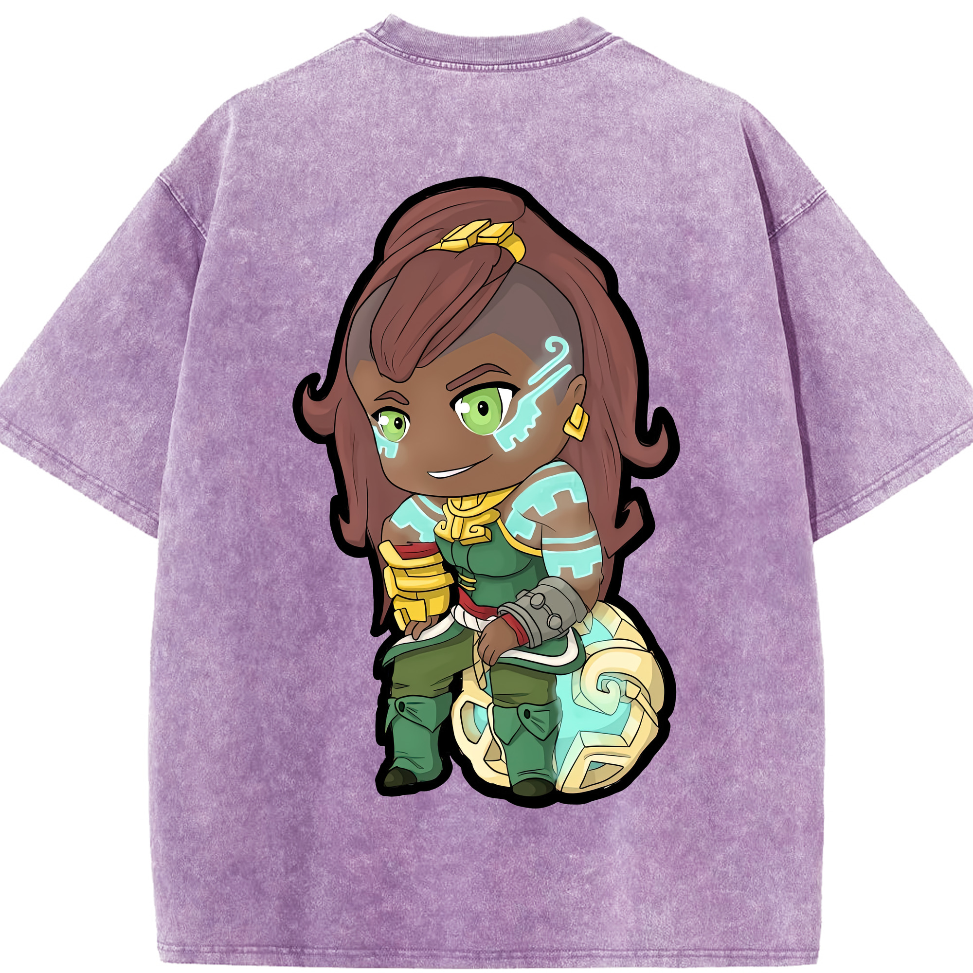 リーグ・オブ・レジェンド League of Legends LOL 綿100% ヴィンテージ風 半袖Tシャツ（背面プリント）