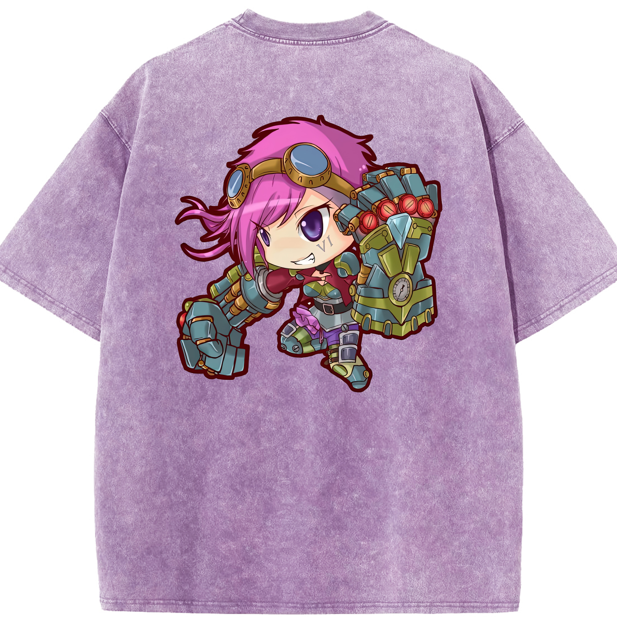 リーグ・オブ・レジェンド League of Legends LOL 綿100% ヴィンテージ風 半袖Tシャツ（背面プリント）
