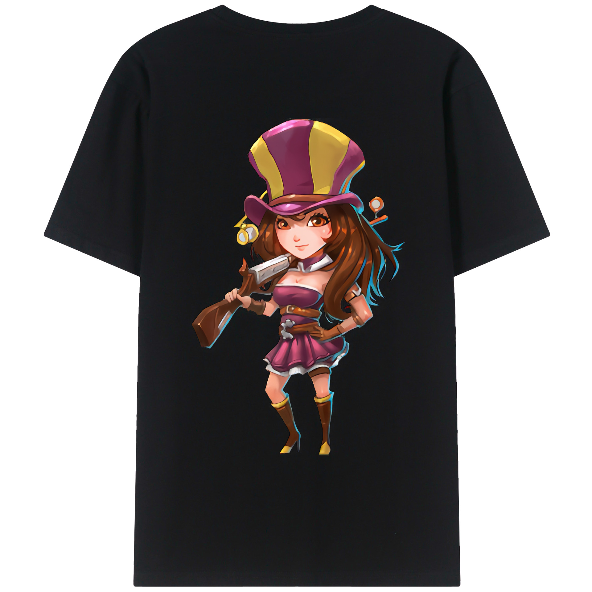 （画像用） リーグ・オブ・レジェンド League of Legends LOL 綿100％ メンズ半袖Tシャツ（バックプリント） 通気性