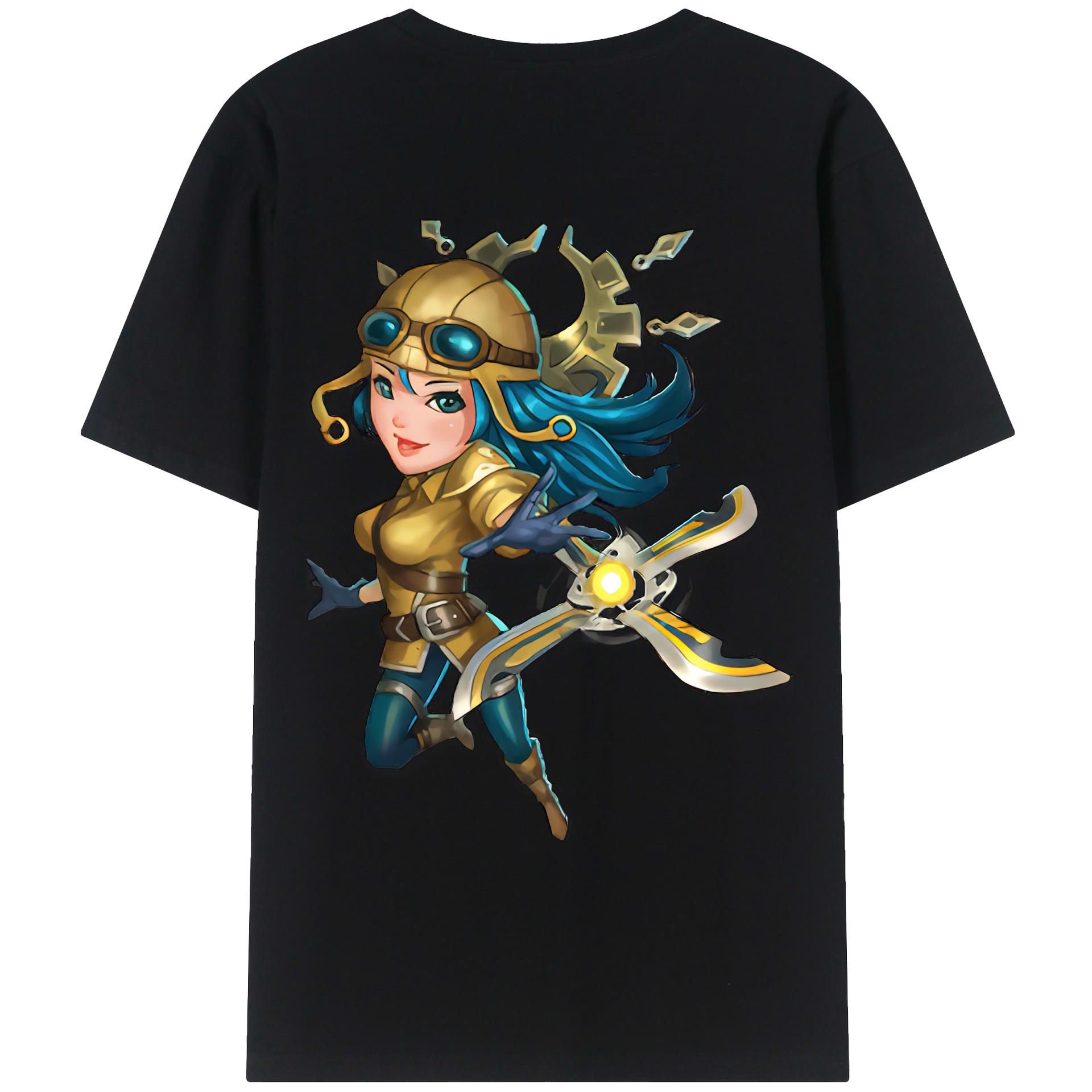 （画像用） リーグ・オブ・レジェンド League of Legends LOL 綿100％ メンズ半袖Tシャツ（バックプリント） 通気性