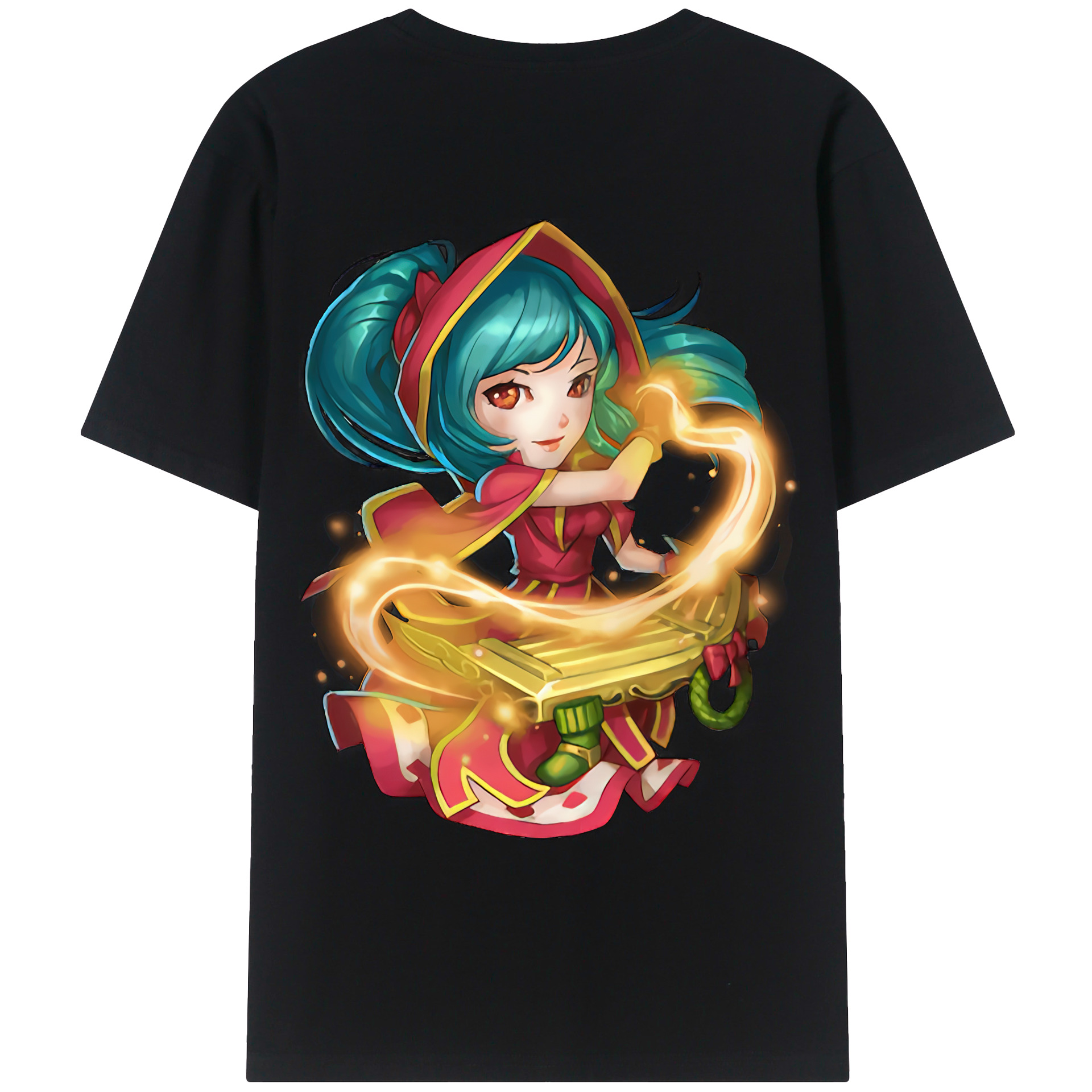 （画像用） リーグ・オブ・レジェンド League of Legends LOL 綿100％ メンズ半袖Tシャツ（バックプリント） 通気性