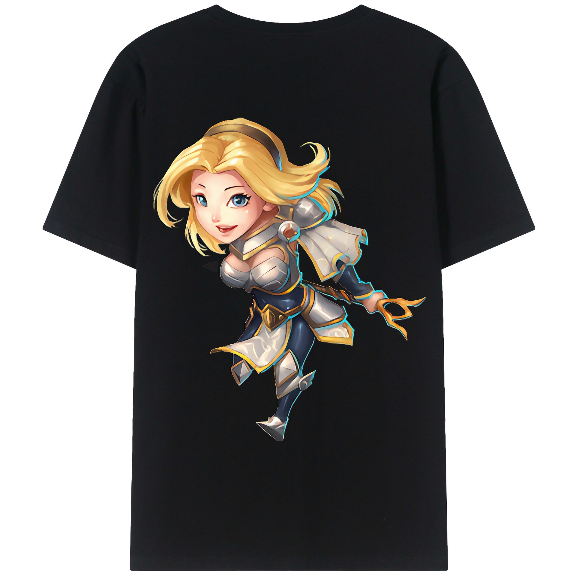 （画像用） リーグ・オブ・レジェンド League of Legends LOL 綿100％ メンズ半袖Tシャツ（バックプリント） 通気性