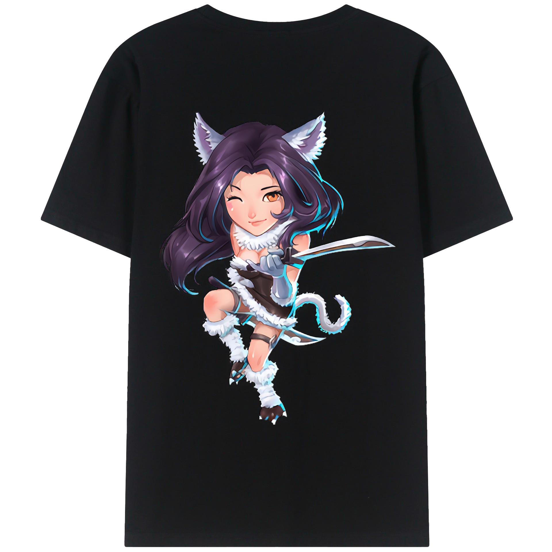 （画像用） リーグ・オブ・レジェンド League of Legends LOL 綿100％ メンズ半袖Tシャツ（バックプリント） 通気性