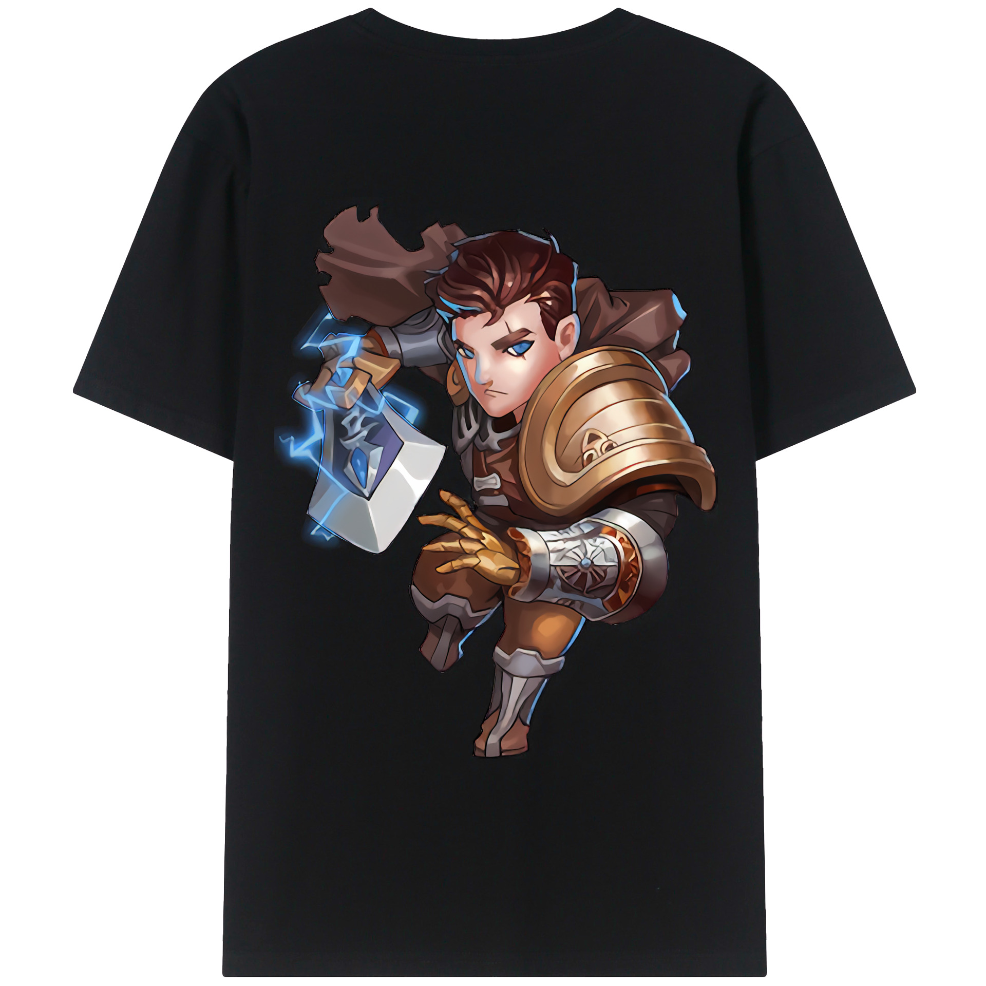 （画像用） リーグ・オブ・レジェンド League of Legends LOL 綿100％ メンズ半袖Tシャツ（バックプリント） 通気性