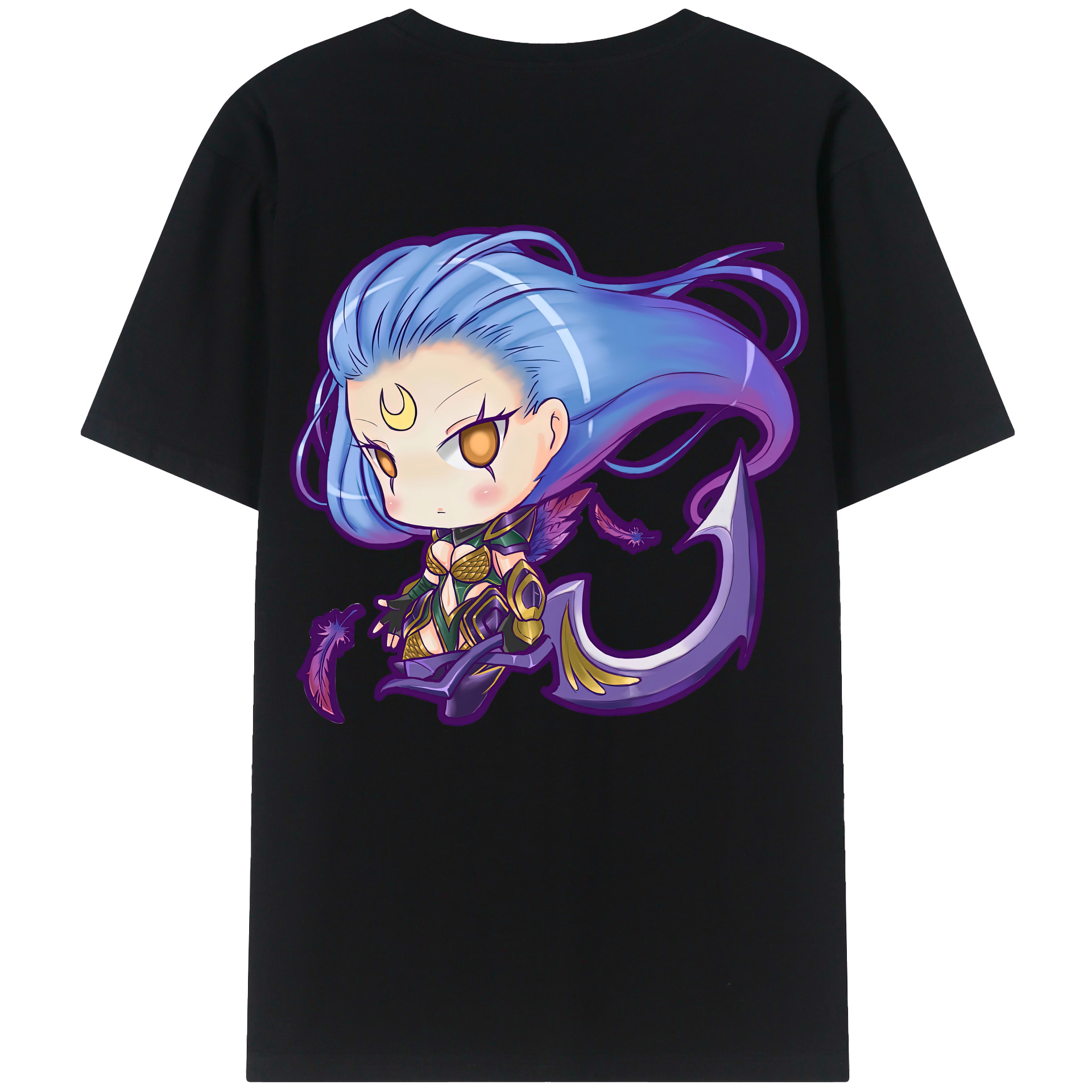 （画像用） リーグ・オブ・レジェンド League of Legends LOL 綿100％ メンズ半袖Tシャツ（バックプリント） 通気性