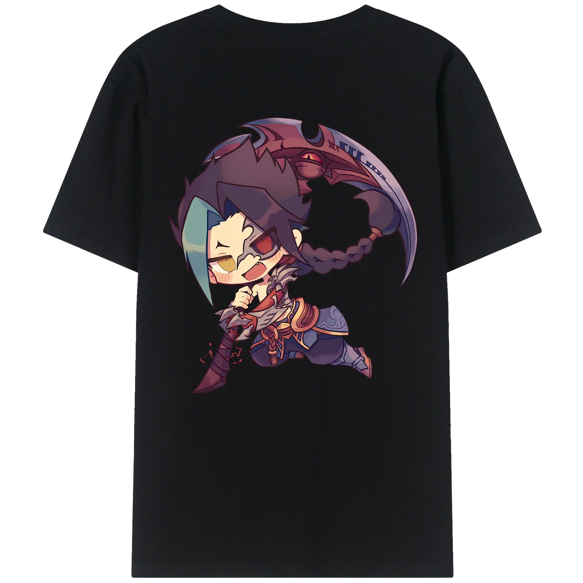 （画像用） リーグ・オブ・レジェンド League of Legends LOL 綿100％ メンズ半袖Tシャツ（バックプリント） 通気性