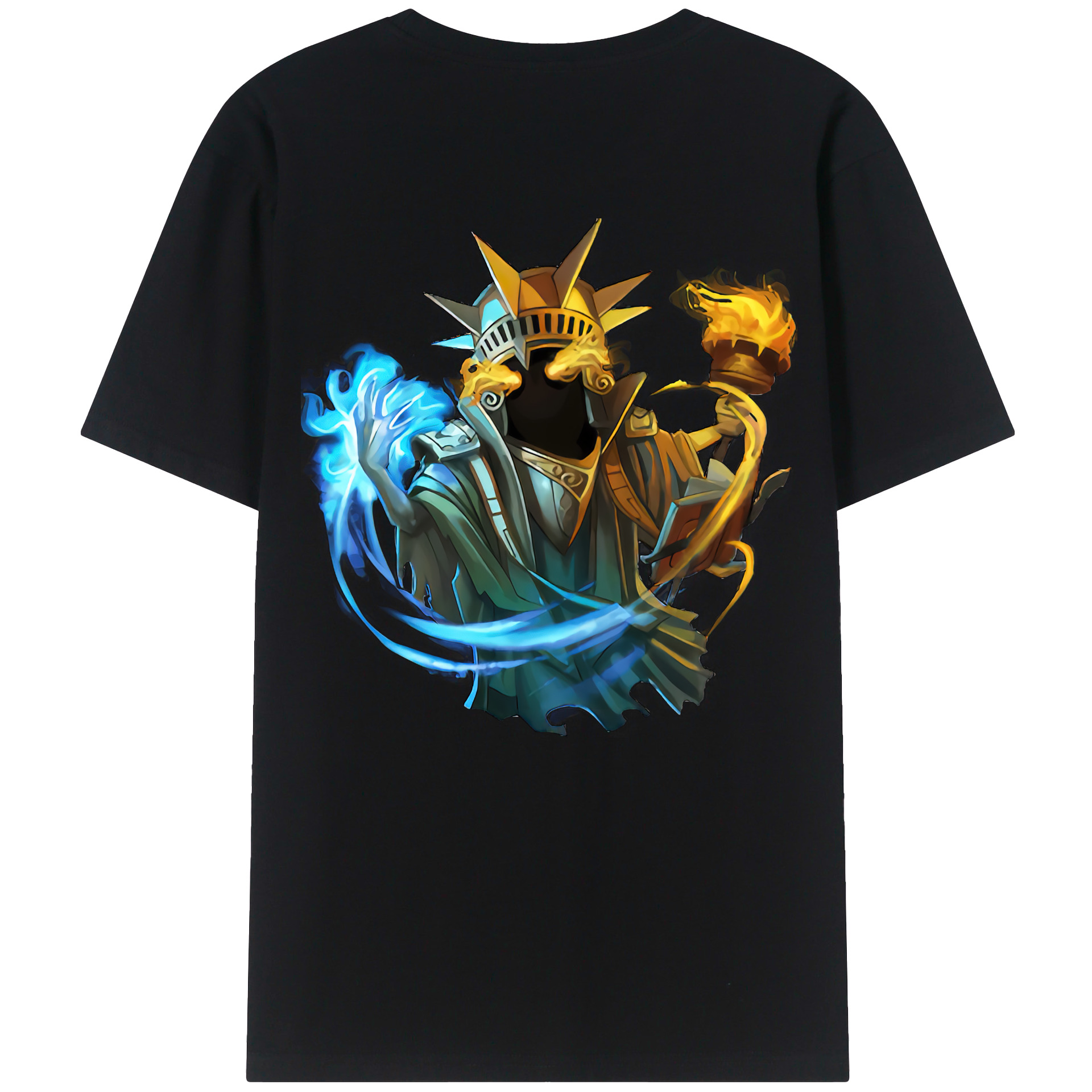 （画像用） リーグ・オブ・レジェンド League of Legends LOL 綿100％ メンズ半袖Tシャツ（バックプリント） 通気性