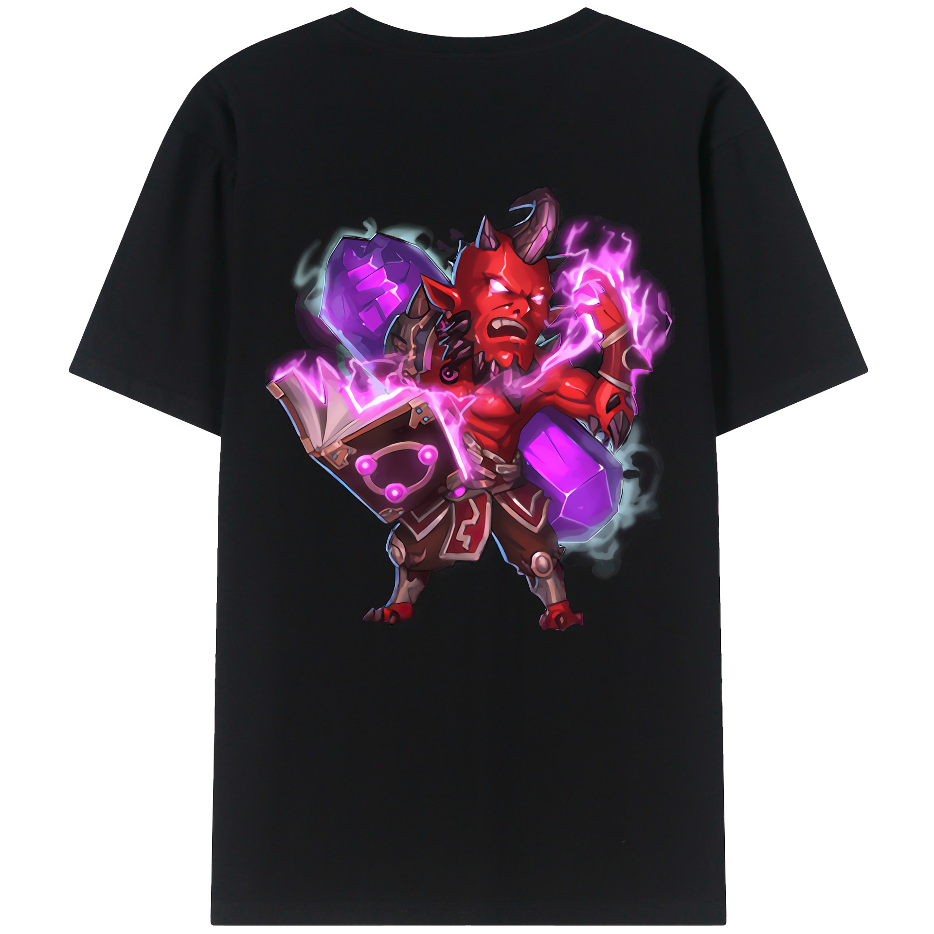 （画像用） リーグ・オブ・レジェンド League of Legends LOL 綿100％ メンズ半袖Tシャツ（バックプリント） 通気性