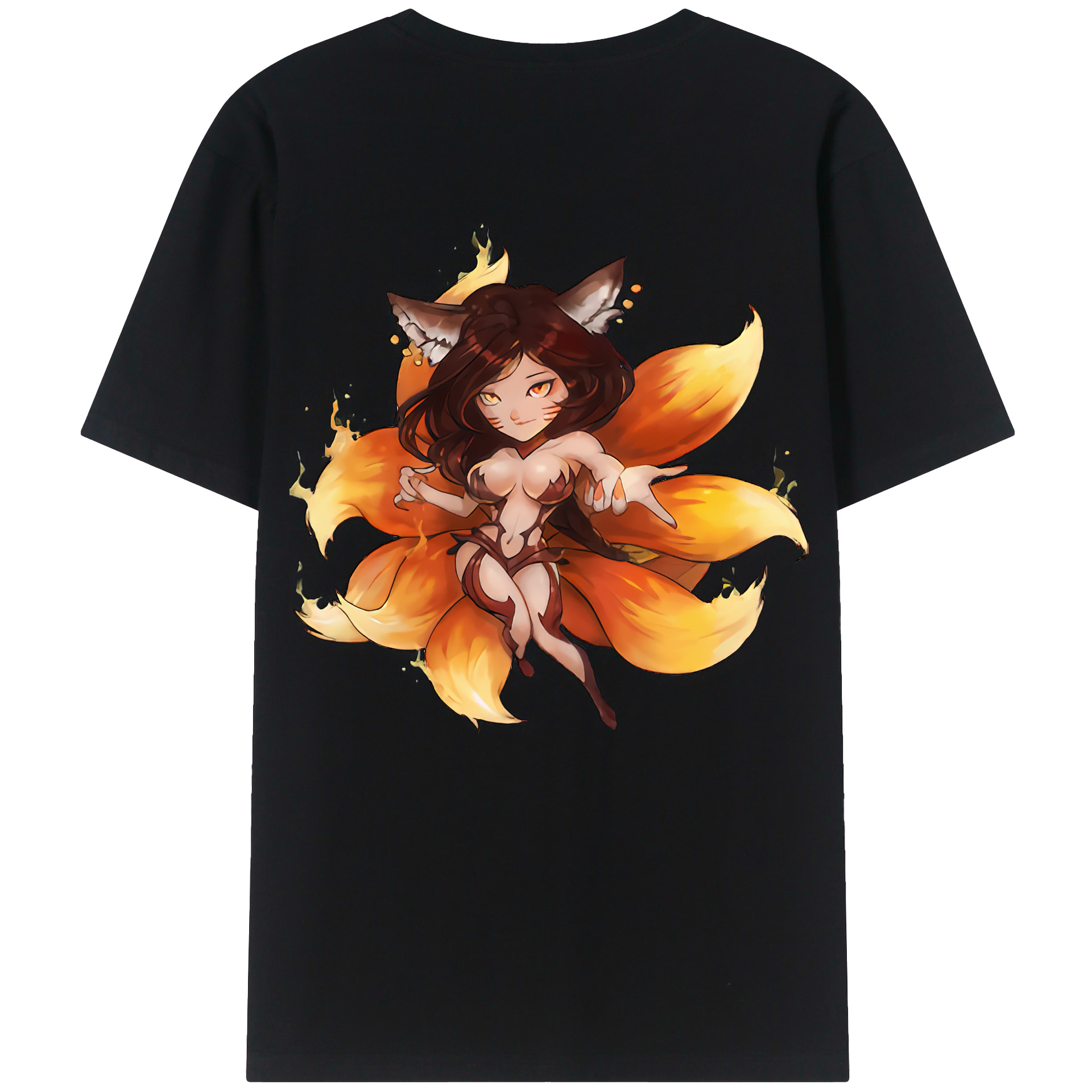 （画像用） リーグ・オブ・レジェンド League of Legends LOL 綿100％ メンズ半袖Tシャツ（バックプリント） 通気性