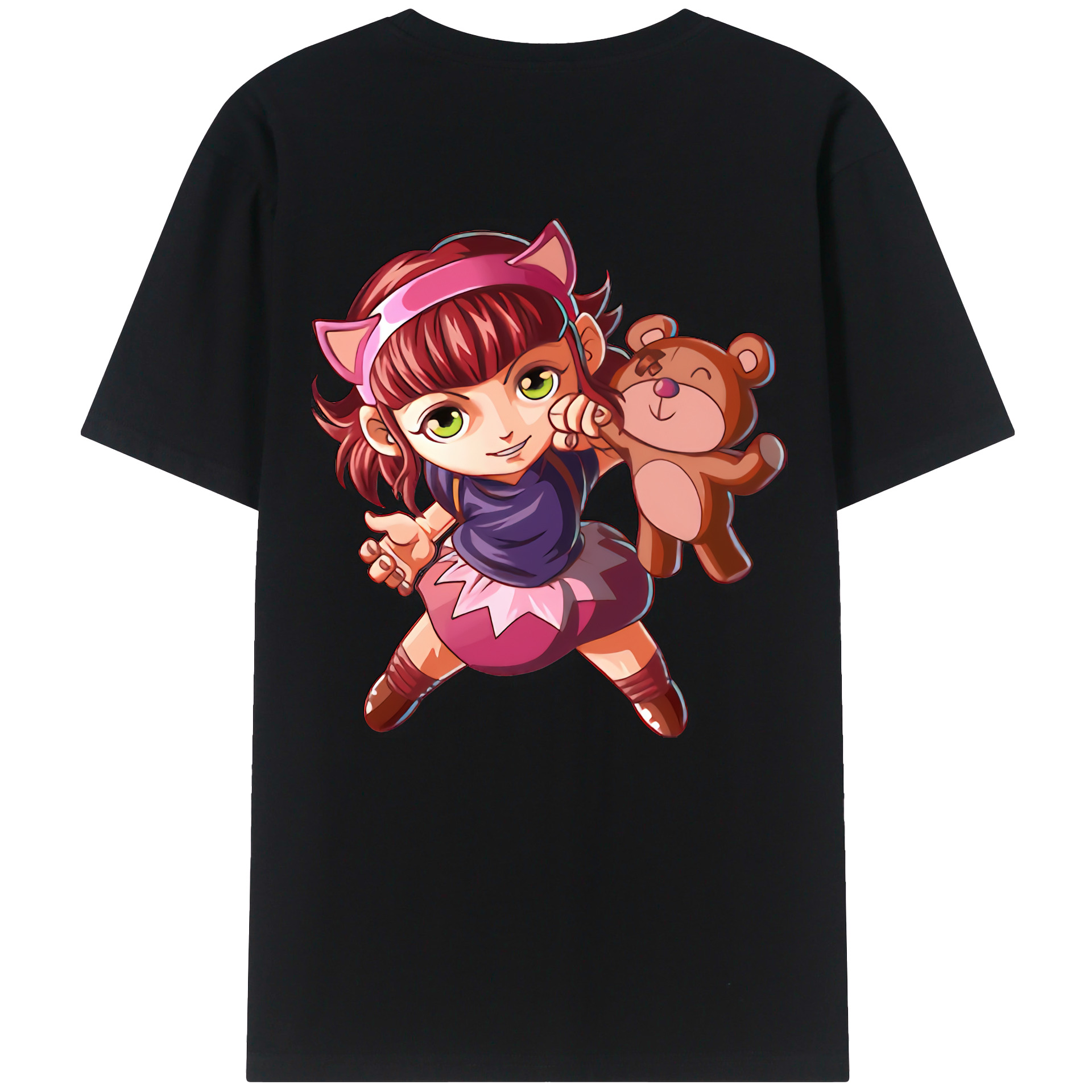 （画像用） リーグ・オブ・レジェンド League of Legends LOL 綿100％ メンズ半袖Tシャツ（バックプリント） 通気性