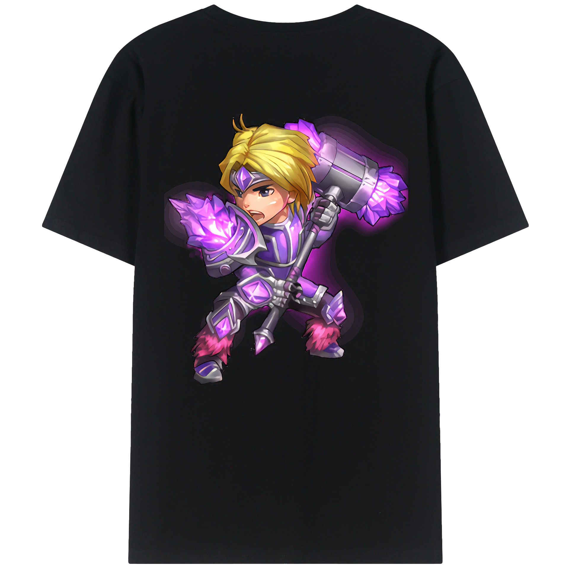 （画像用） リーグ・オブ・レジェンド League of Legends LOL 綿100％ メンズ半袖Tシャツ（バックプリント） 通気性