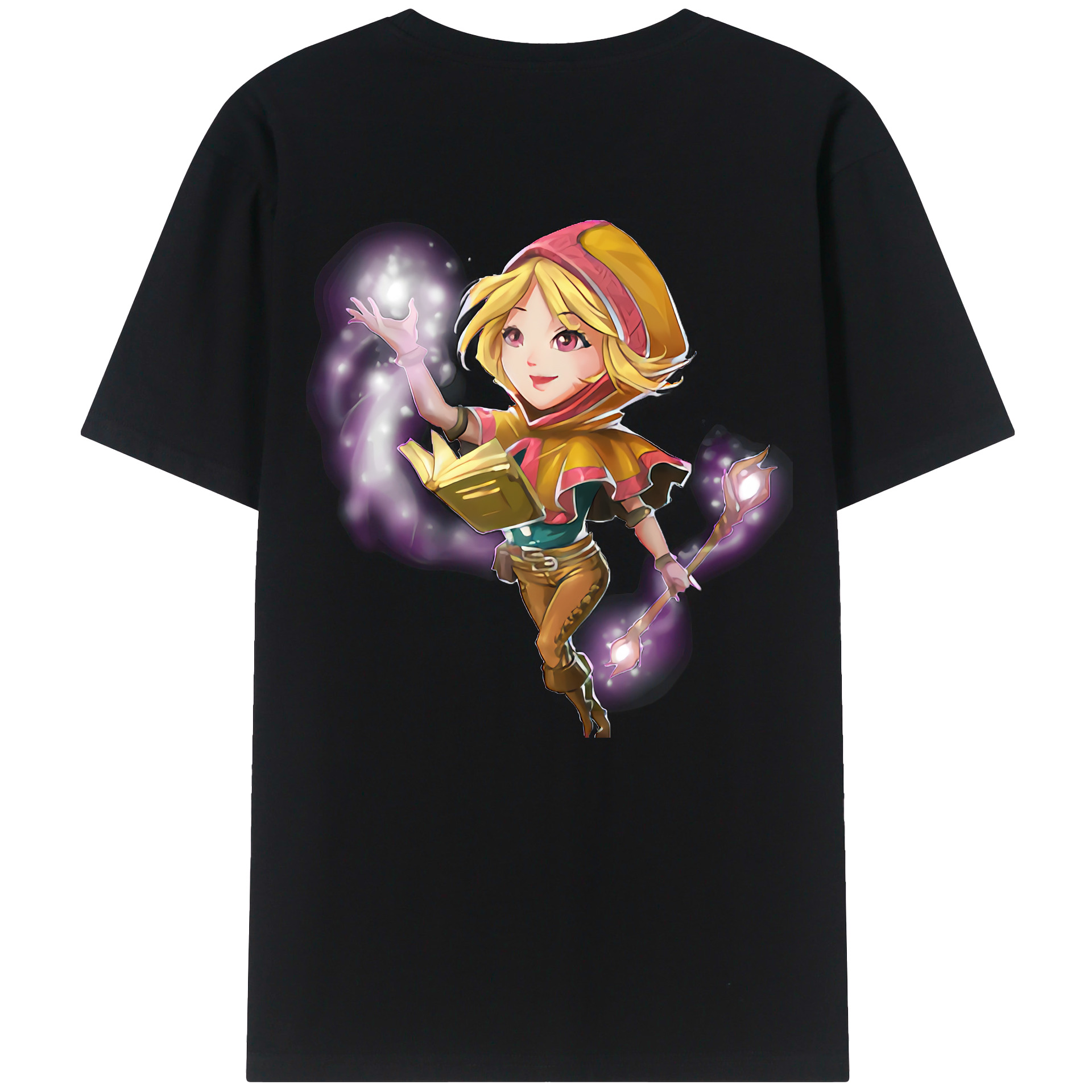 （画像用） リーグ・オブ・レジェンド League of Legends LOL 綿100％ メンズ半袖Tシャツ（バックプリント） 通気性