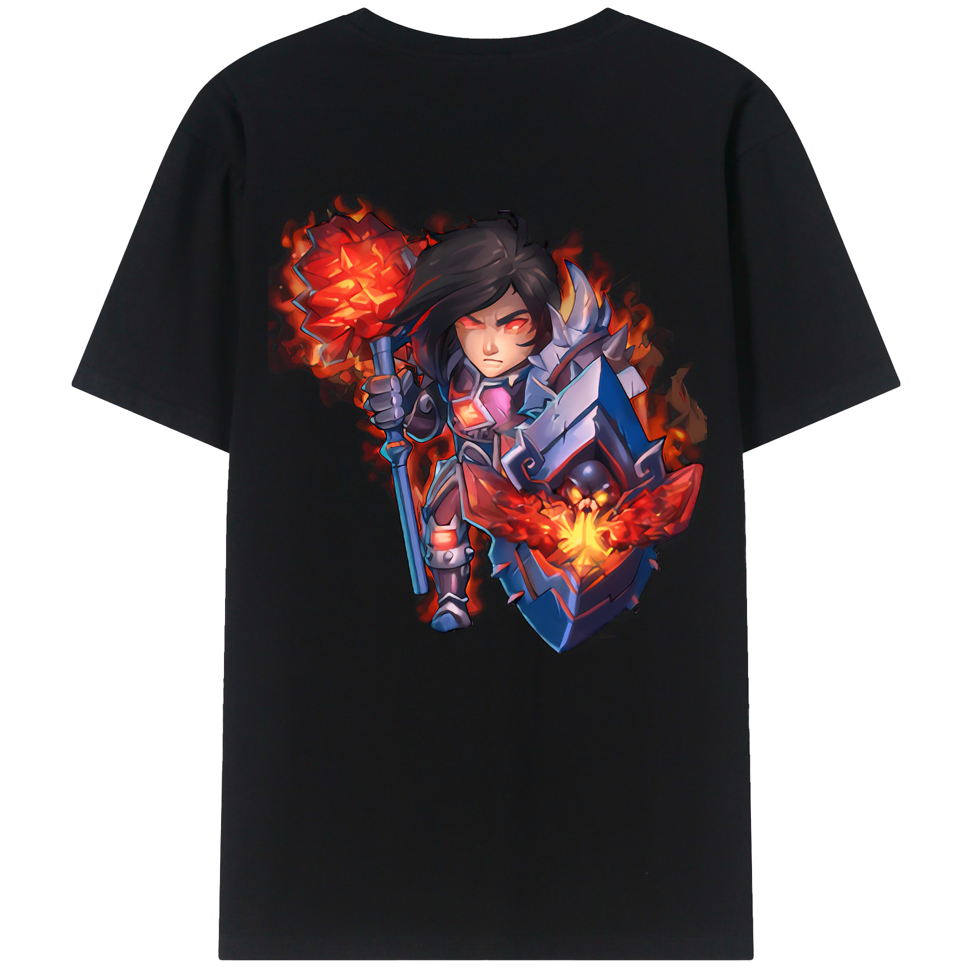 （画像用） リーグ・オブ・レジェンド League of Legends LOL 綿100％ メンズ半袖Tシャツ（バックプリント） 通気性