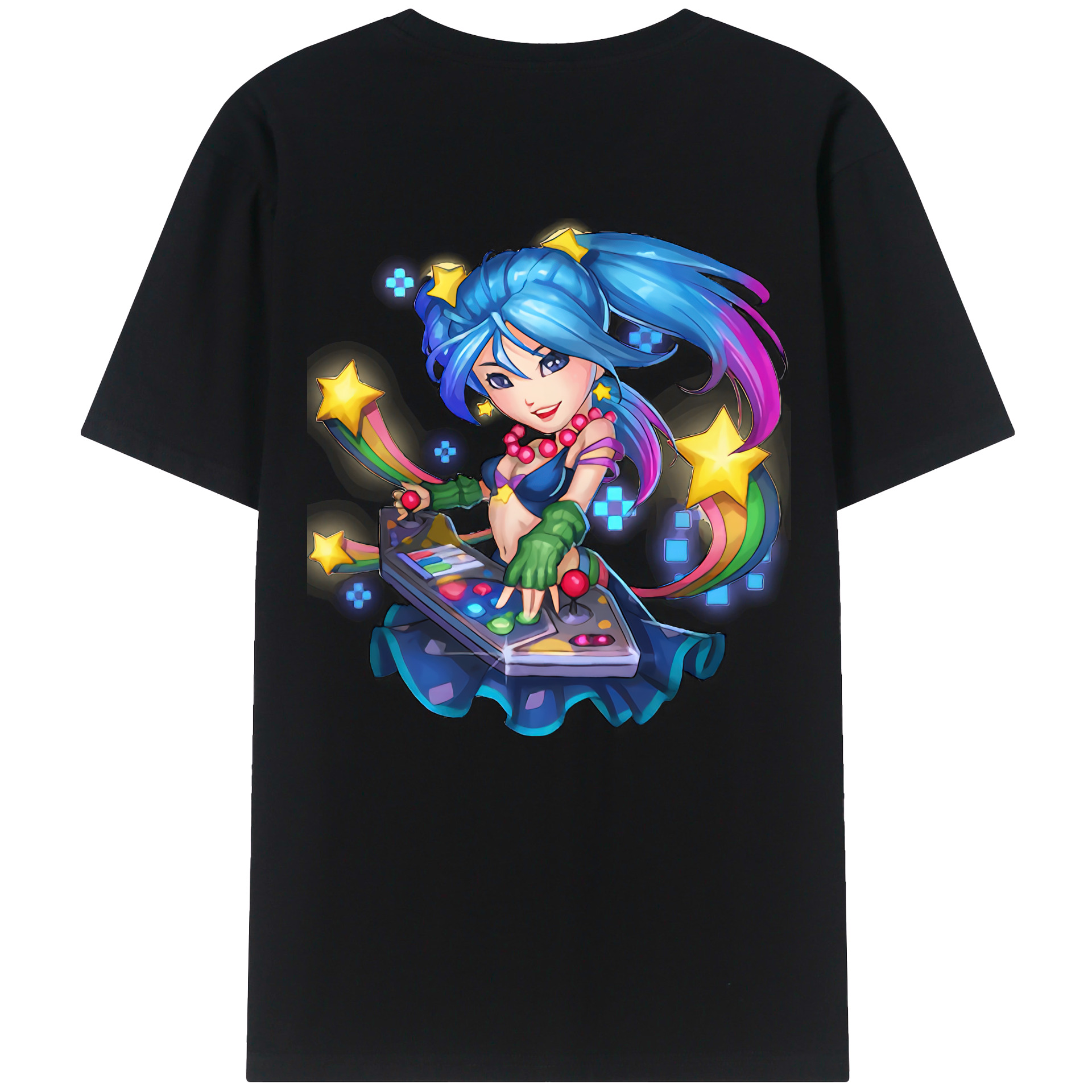 （画像用） リーグ・オブ・レジェンド League of Legends LOL 綿100％ メンズ半袖Tシャツ（バックプリント） 通気性