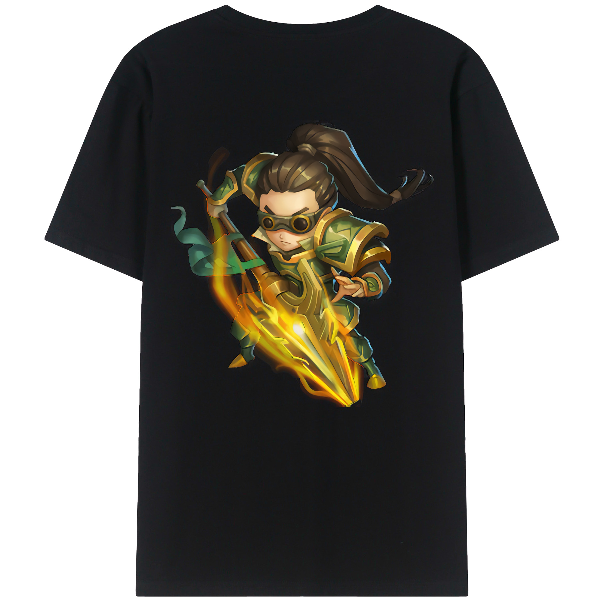 （画像用） リーグ・オブ・レジェンド League of Legends LOL 綿100％ メンズ半袖Tシャツ（バックプリント） 通気性