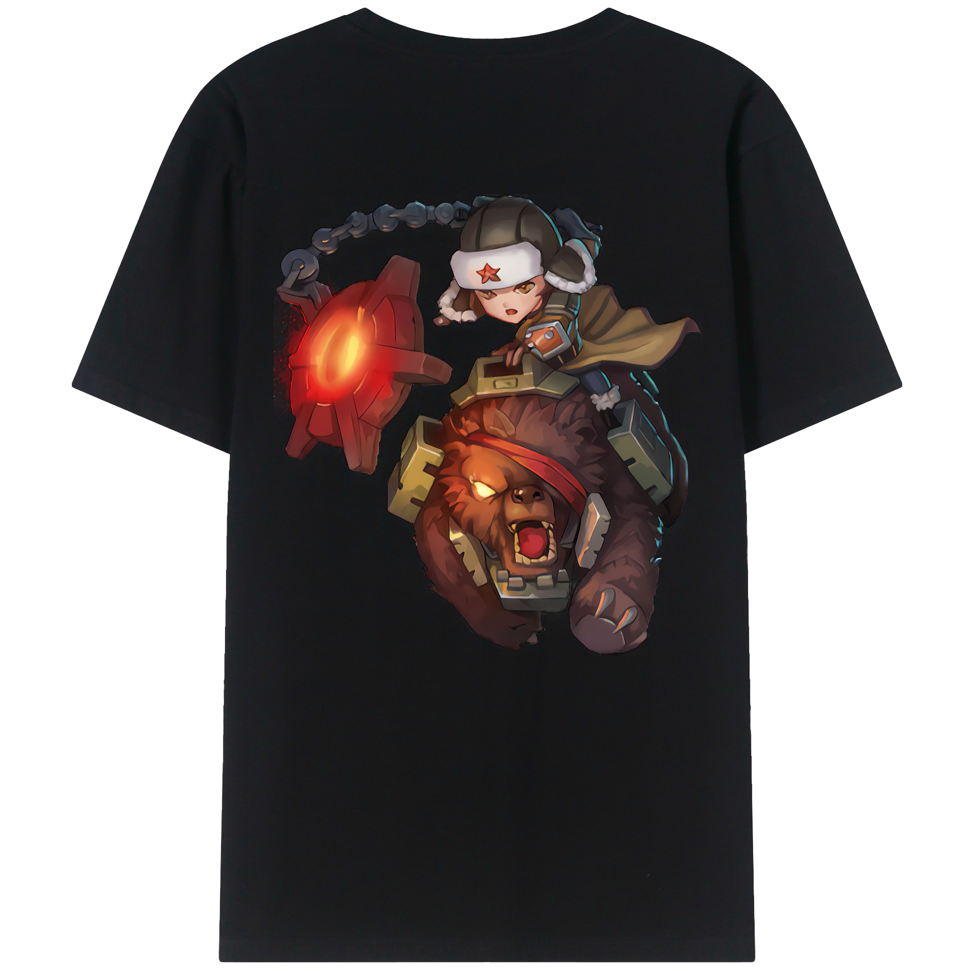 （画像用） リーグ・オブ・レジェンド League of Legends LOL 綿100％ メンズ半袖Tシャツ（バックプリント） 通気性