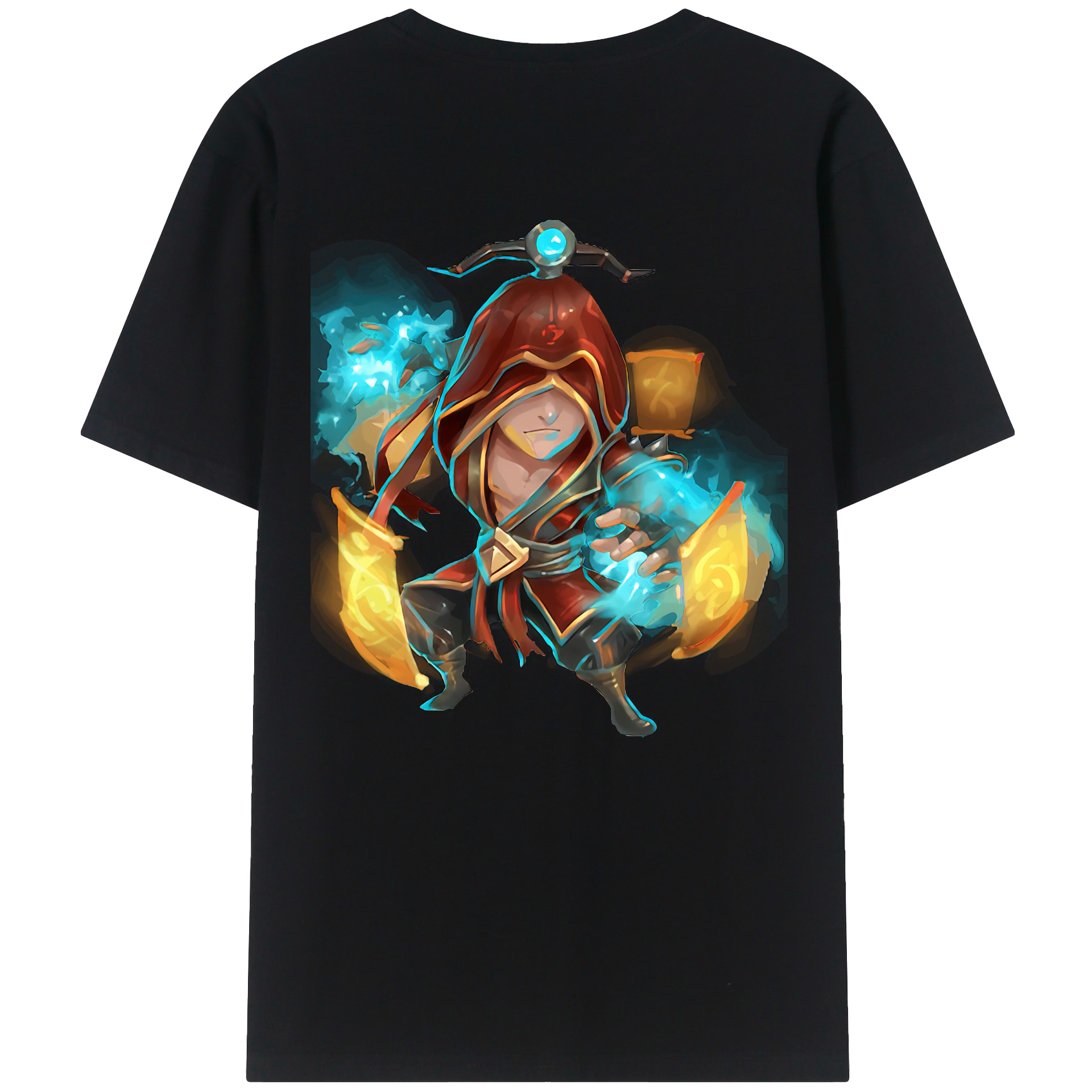 （画像用） リーグ・オブ・レジェンド League of Legends LOL 綿100％ メンズ半袖Tシャツ（バックプリント） 通気性