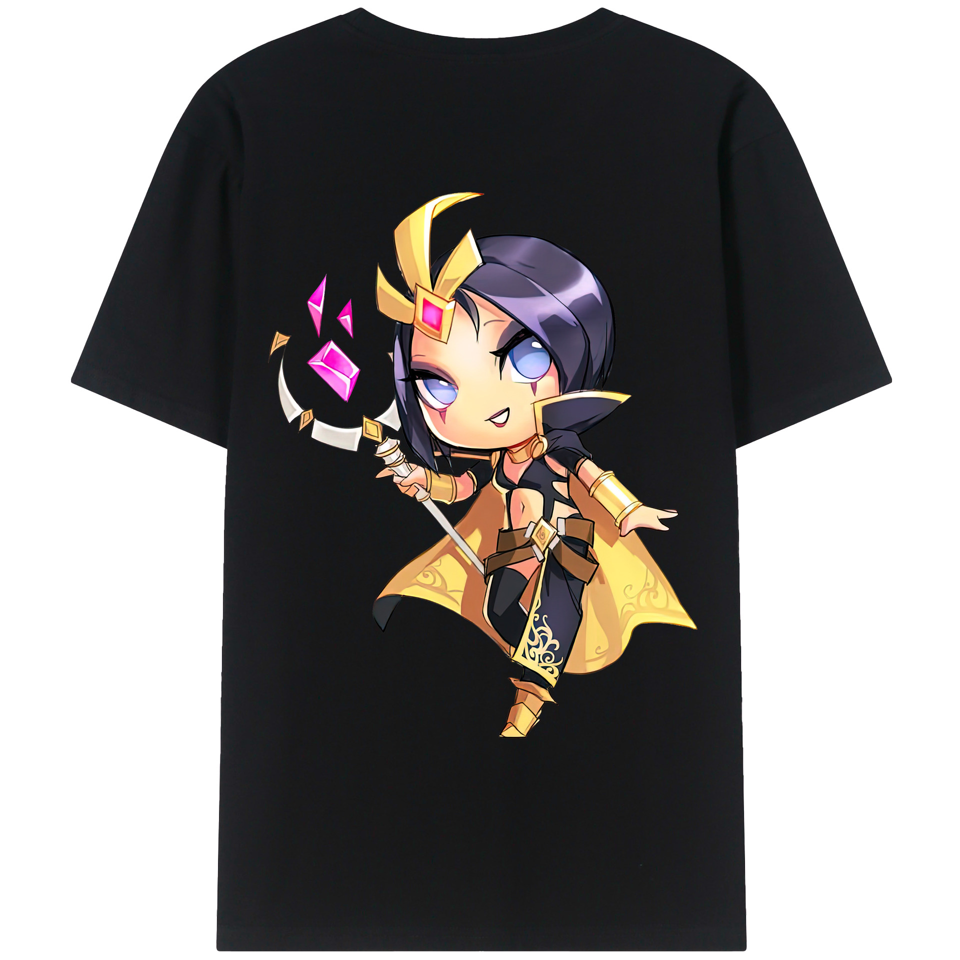 （画像用） リーグ・オブ・レジェンド League of Legends LOL 綿100％ メンズ半袖Tシャツ（バックプリント） 通気性