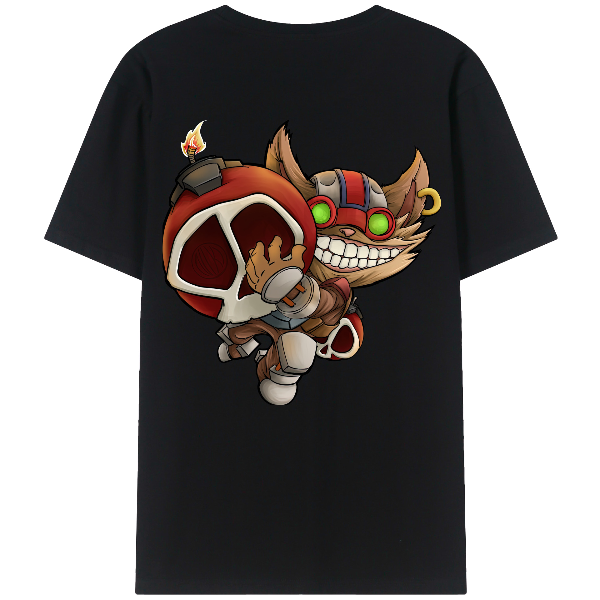 （画像用） リーグ・オブ・レジェンド League of Legends LOL 綿100％ メンズ半袖Tシャツ（バックプリント） 通気性