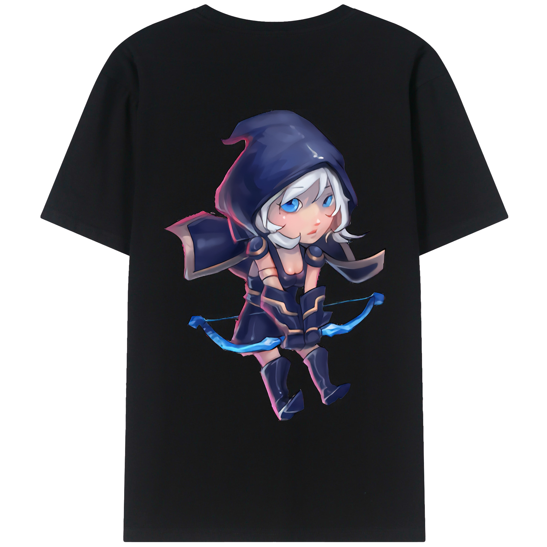 （画像用） リーグ・オブ・レジェンド League of Legends LOL 綿100％ メンズ半袖Tシャツ（バックプリント） 通気性
