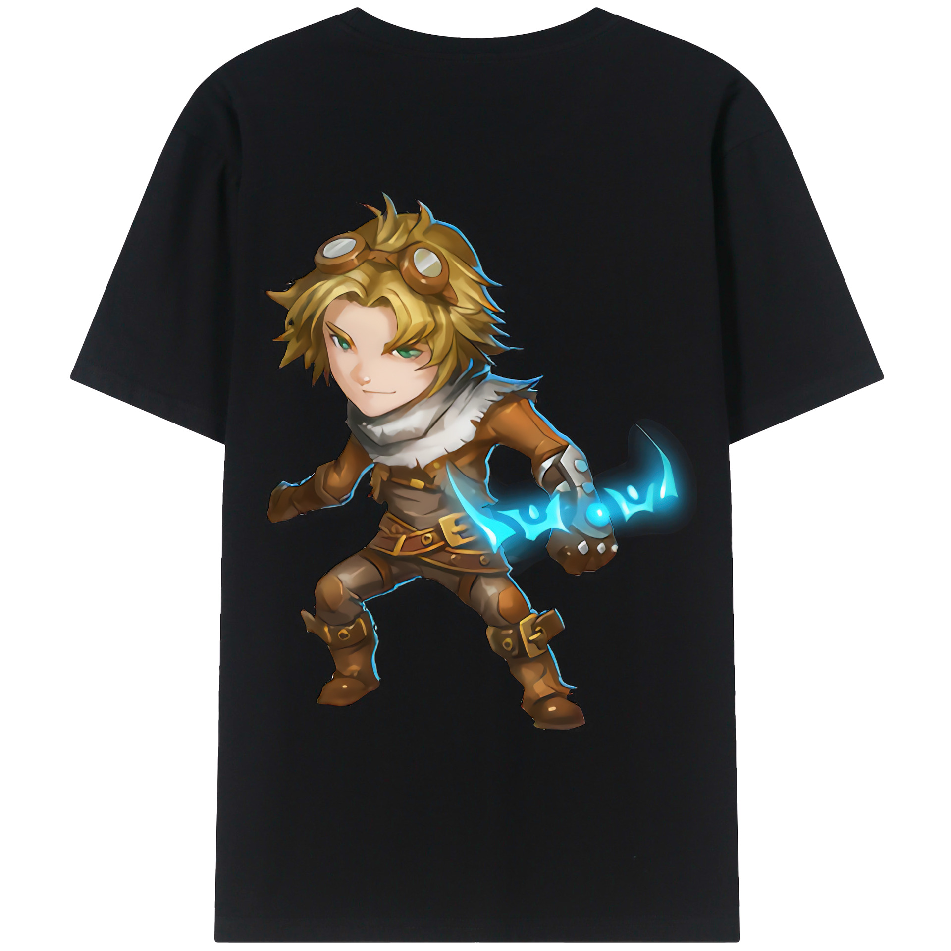 （画像用） リーグ・オブ・レジェンド League of Legends LOL 綿100％ メンズ半袖Tシャツ（バックプリント） 通気性
