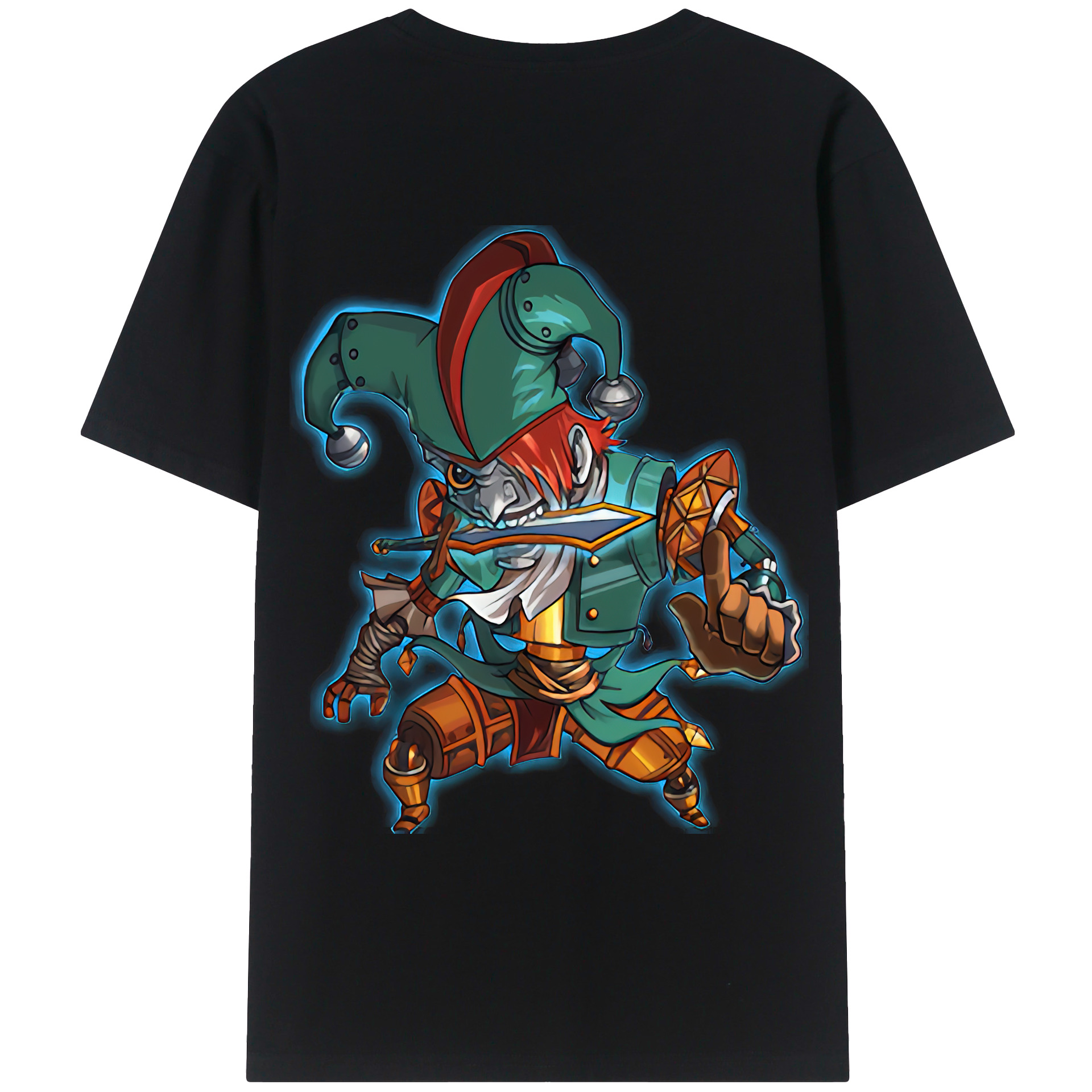 （画像用） リーグ・オブ・レジェンド League of Legends LOL 綿100％ メンズ半袖Tシャツ（バックプリント） 通気性