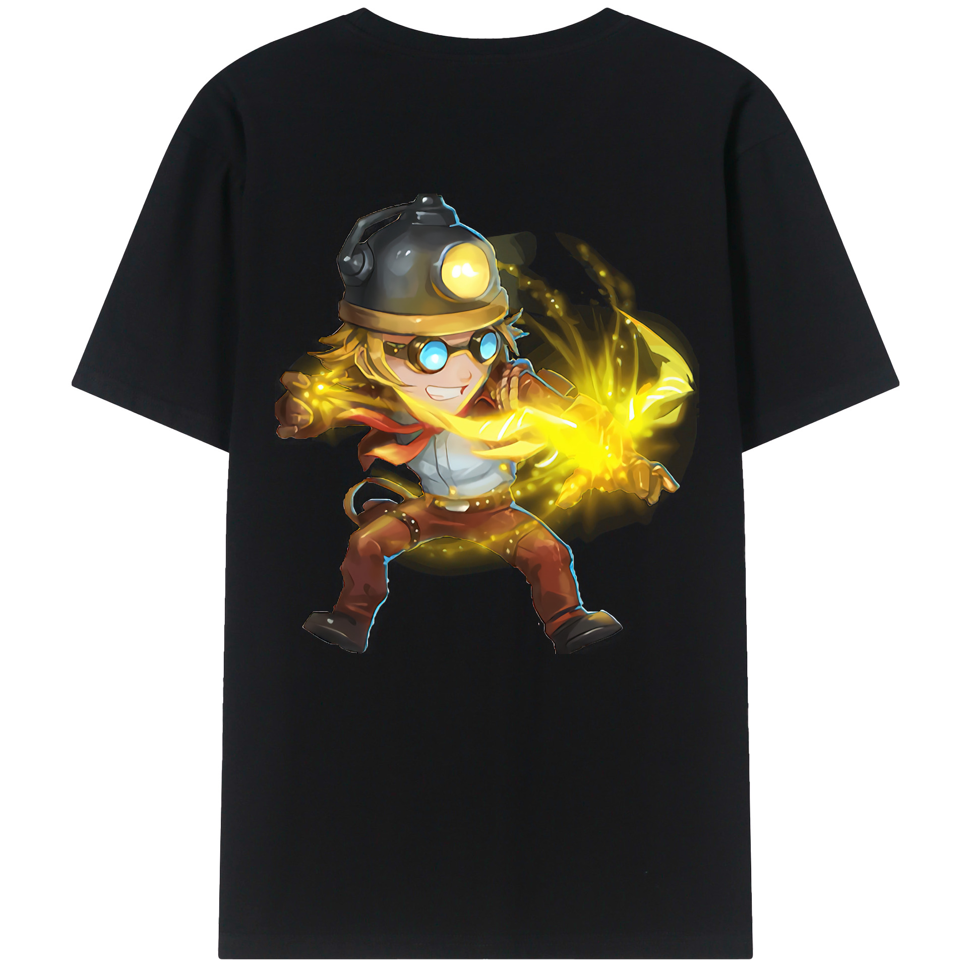 （画像用） リーグ・オブ・レジェンド League of Legends LOL 綿100％ メンズ半袖Tシャツ（バックプリント） 通気性