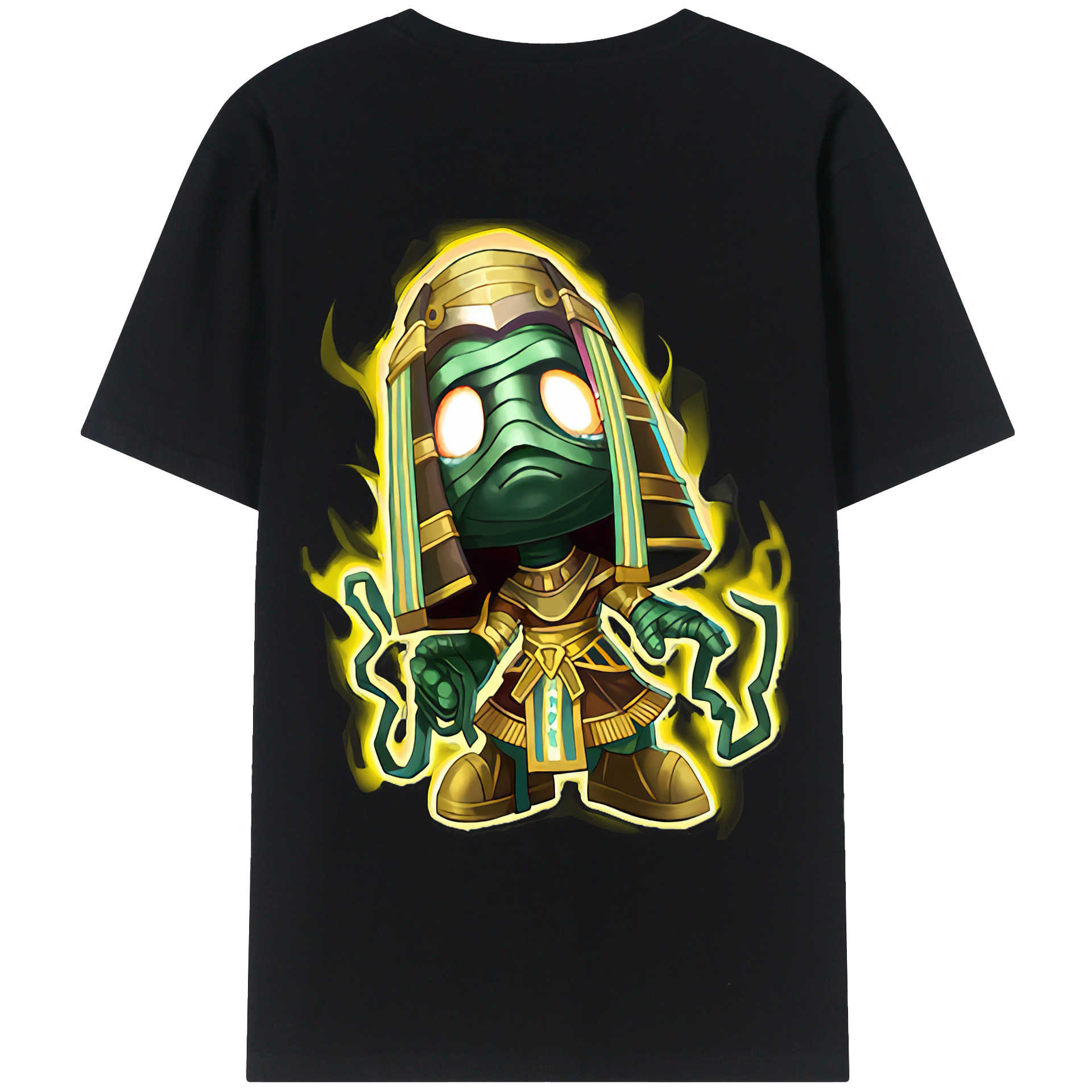 （画像用） リーグ・オブ・レジェンド League of Legends LOL 綿100％ メンズ半袖Tシャツ（バックプリント） 通気性