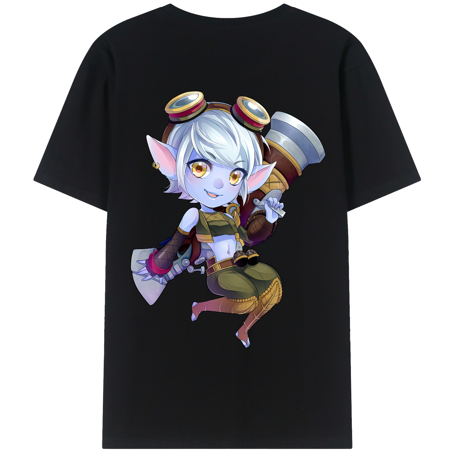 （画像用） リーグ・オブ・レジェンド League of Legends LOL 綿100％ メンズ半袖Tシャツ（バックプリント） 通気性