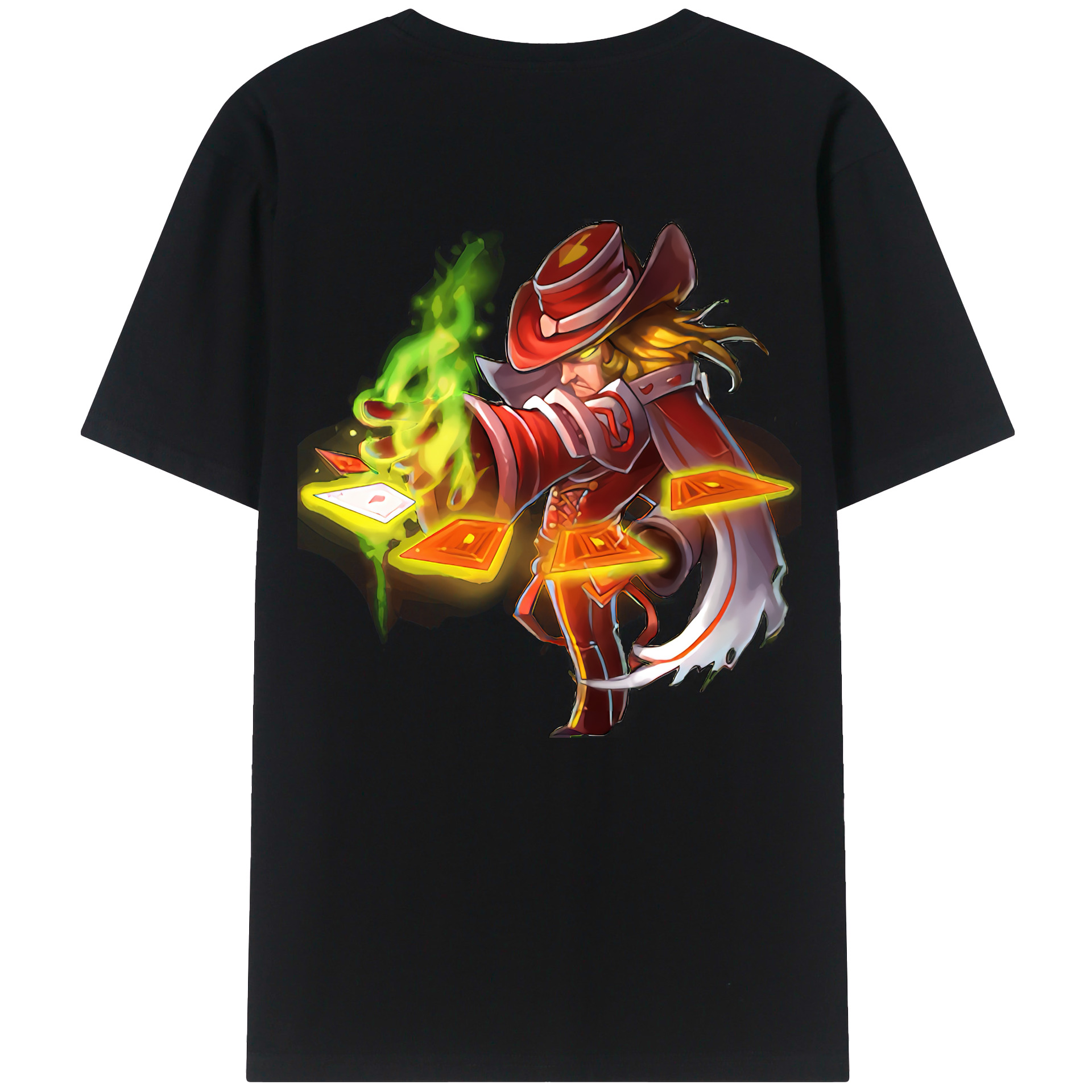 （画像用） リーグ・オブ・レジェンド League of Legends LOL 綿100％ メンズ半袖Tシャツ（バックプリント） 通気性